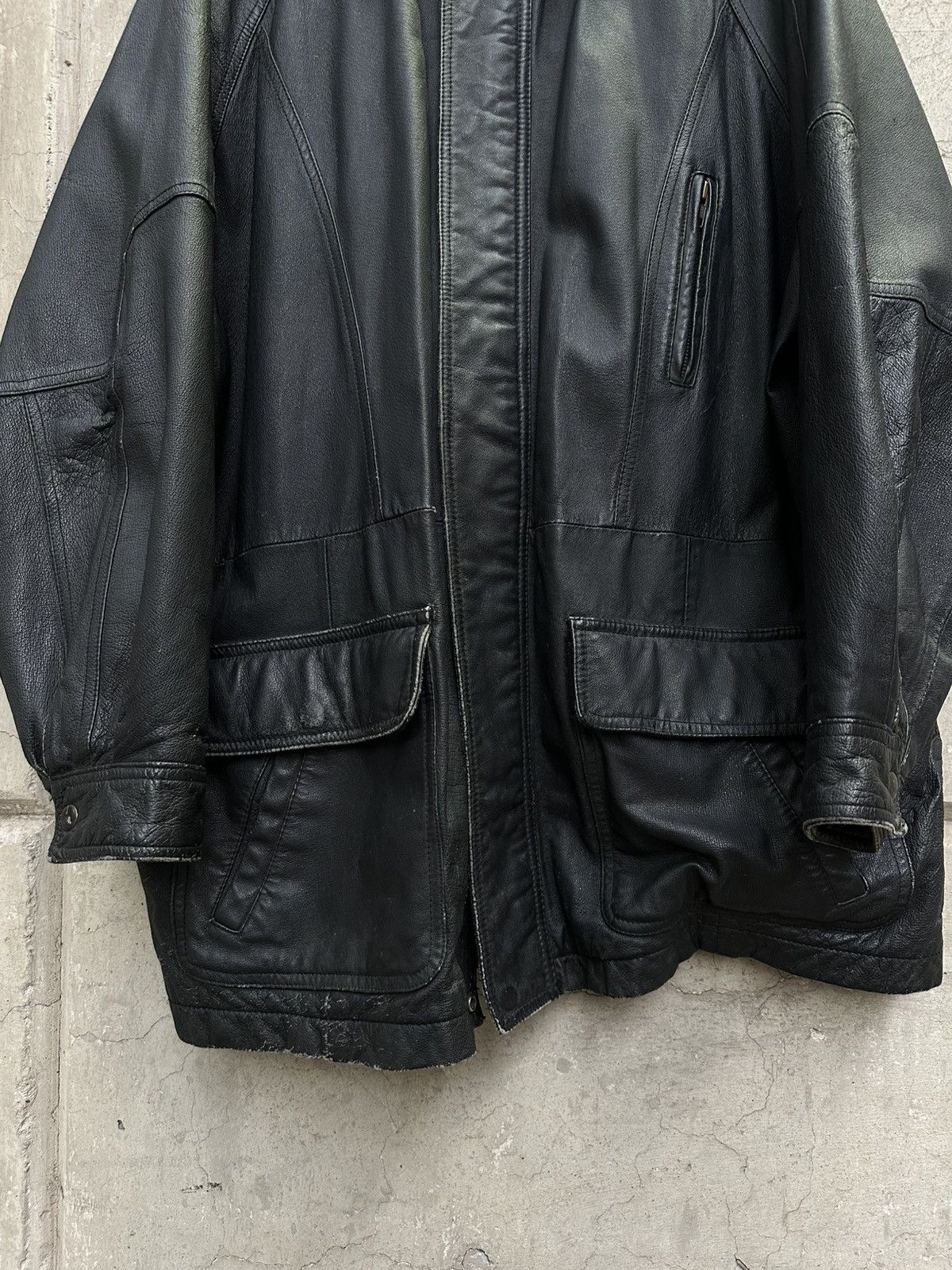 Vintage × Wilsons Leather Vintage Wilsons Leather Coat Size US XL / EU 56 / 4 - 3 Thumbnail