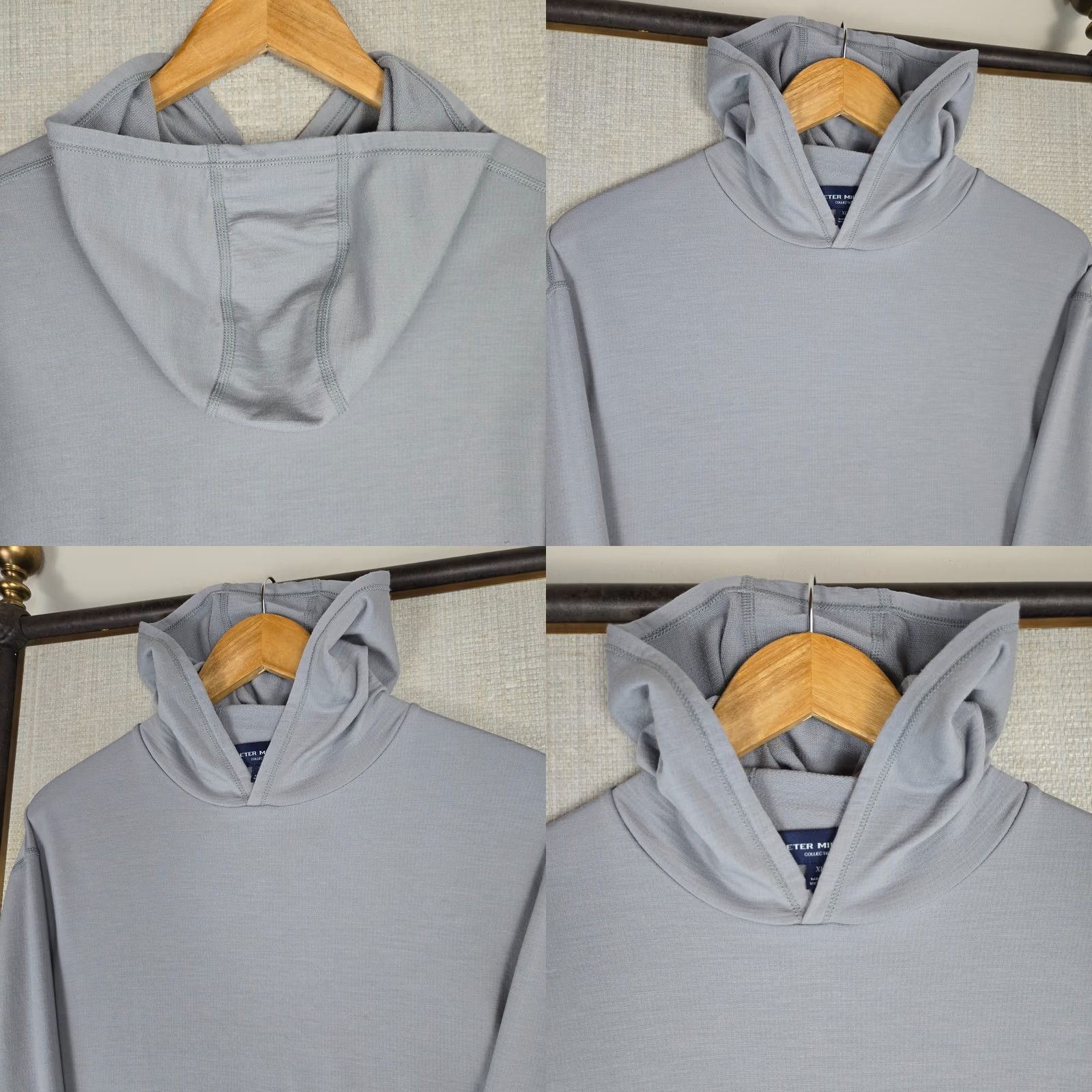 Peter Millar Peter Millar Mens Sz XL Performance Merino Wool Hoodie Sweater Golf Gray Size US XL / EU 56 / 4 - 8 Thumbnail