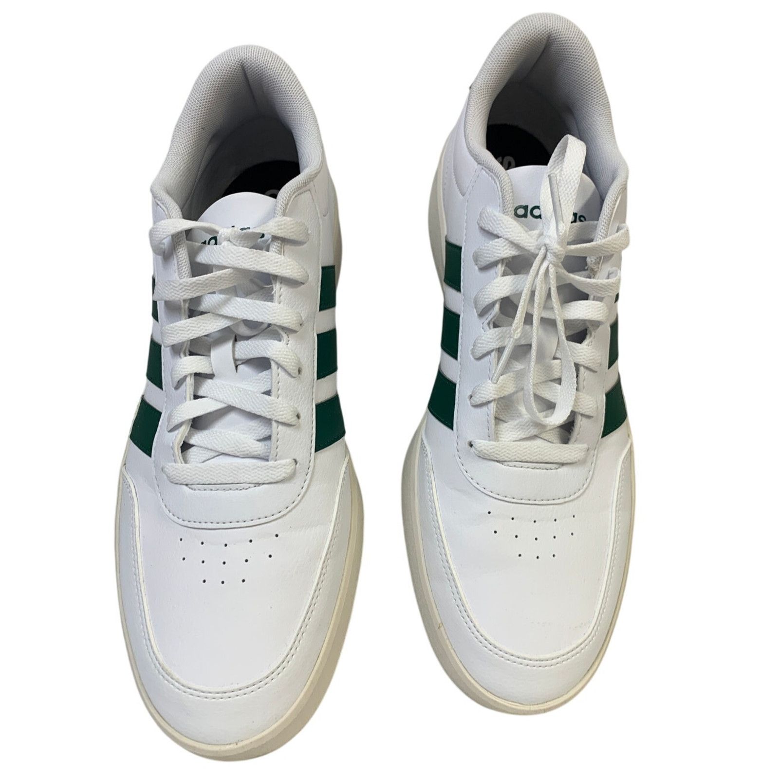 Adidas New In Box Adidas Men 10 White Faux Leather Breaknet Shoes Size US 10 / EU 43 - 4 Thumbnail