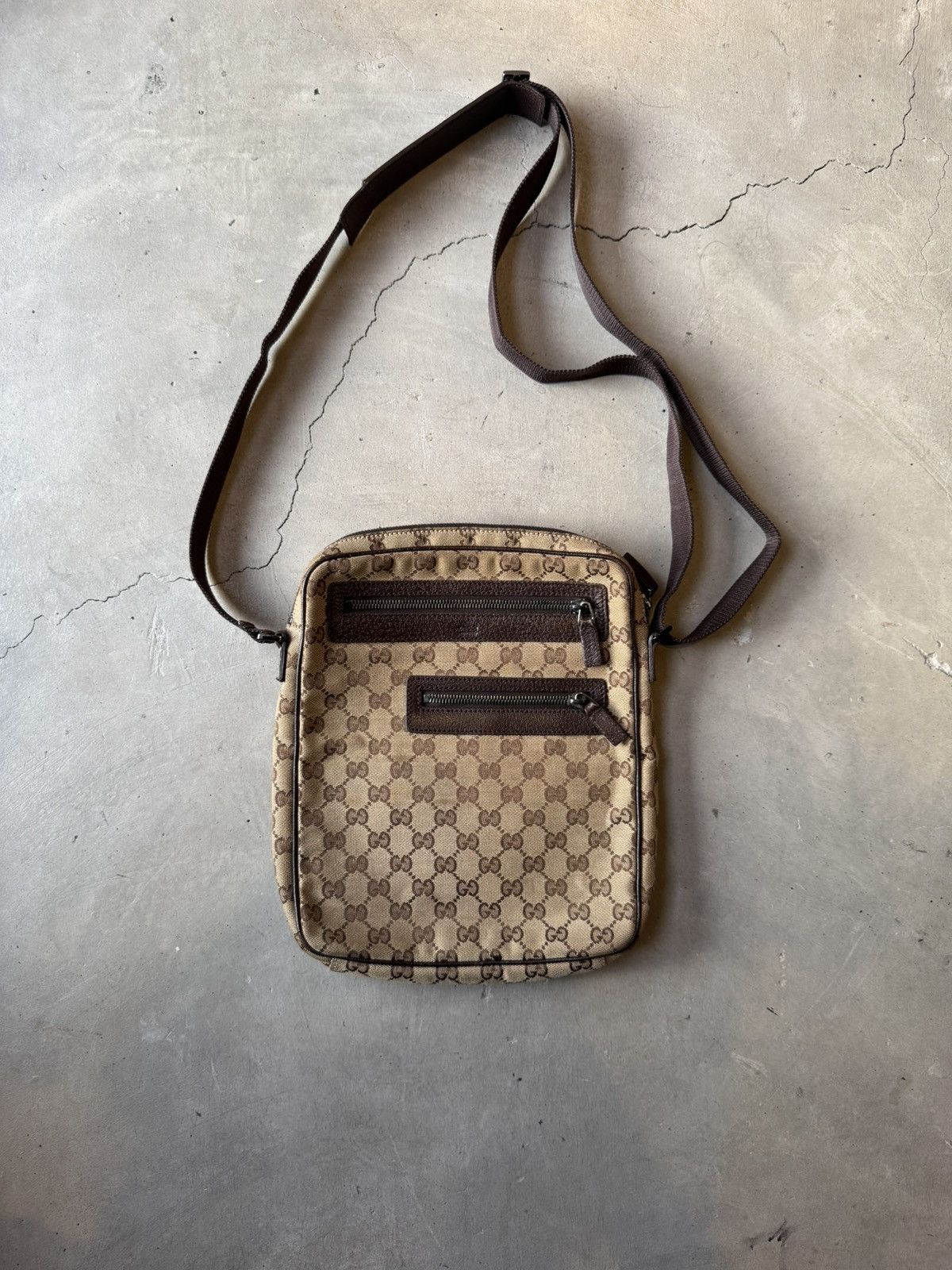 Gucci Gucci Brown GG Canvas Crossbody Bag Beige Dark brown Size ONE SIZE - 2 Thumbnail