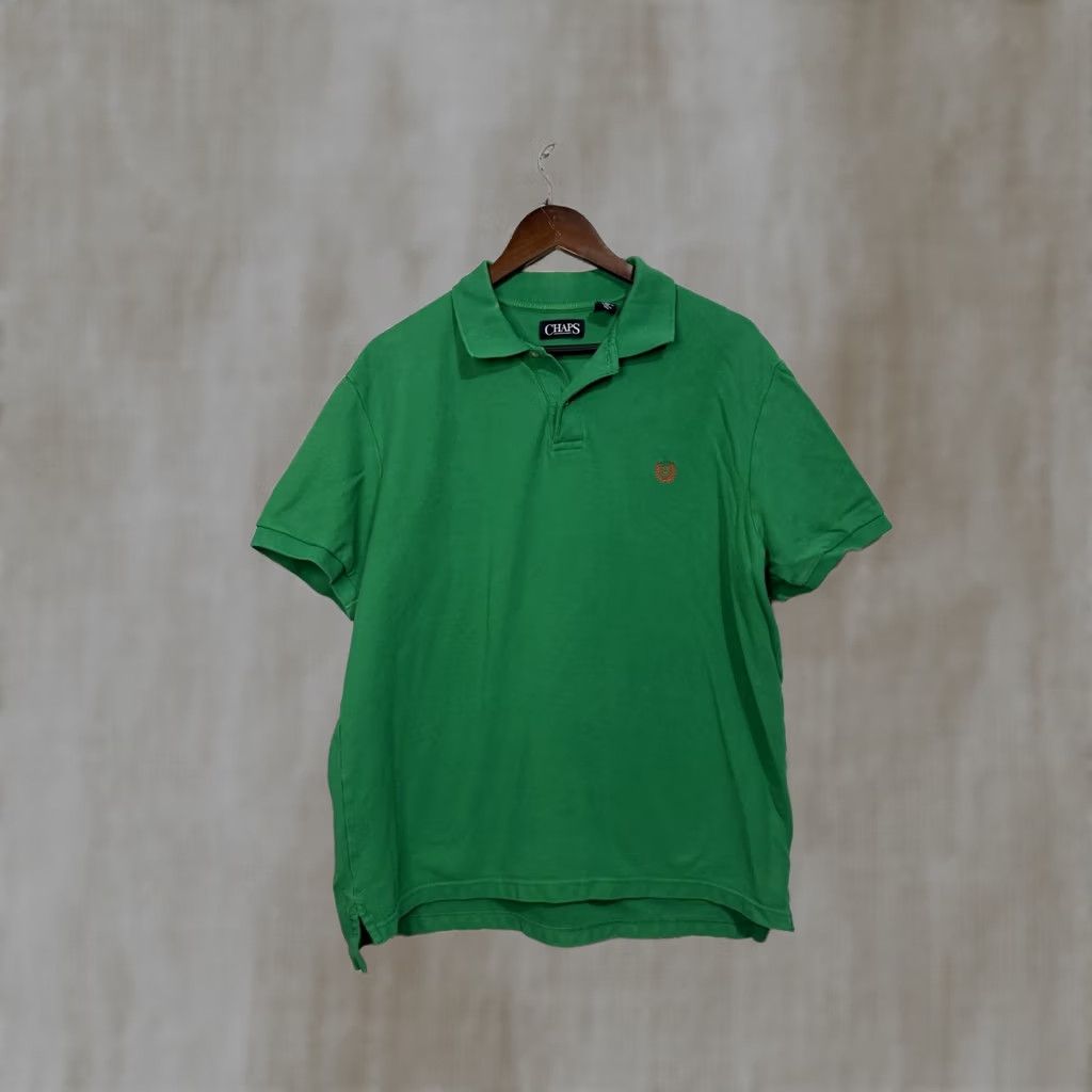 Chaps Chaps Polo Shirt Men's L Green Cotton Button-Down Short Sleeve Embroidered Logo Casual Vintage: No Size US L / EU 52-54 / 3 - 1 Thumbnail