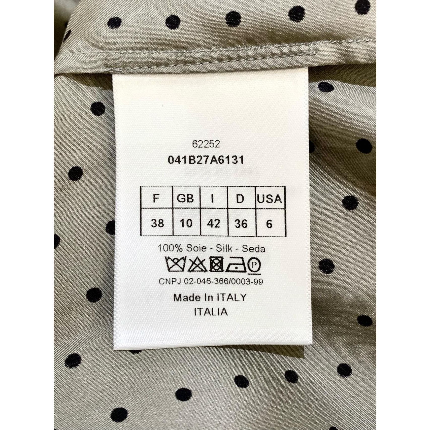 Christian Dior Monsieur Christian Dior Mens Silk Polka Dot Long Sleeve Shirt Gray Si Size US XS / EU 42 / 0 - 3 Thumbnail