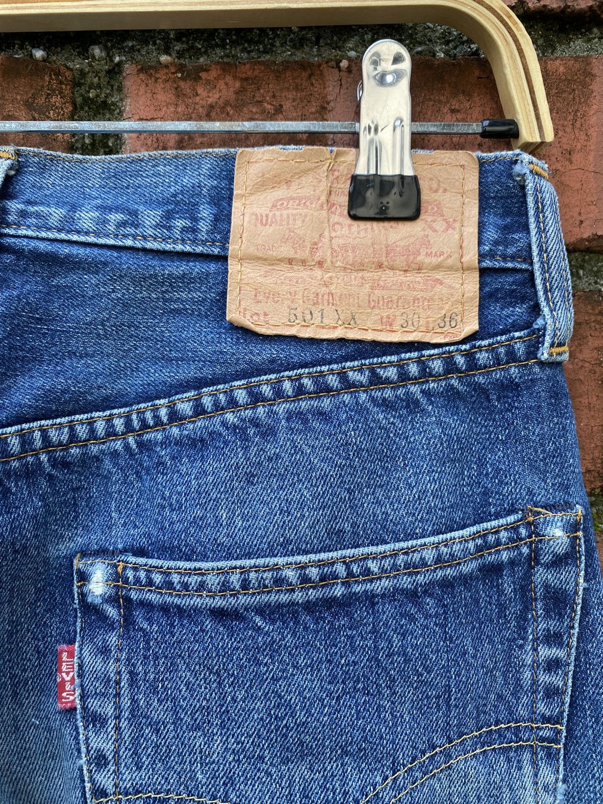Levi's Vintage Clothing W29x32 Vintage levi's 501xx redline distressed big E Size US 29 - 4 Thumbnail