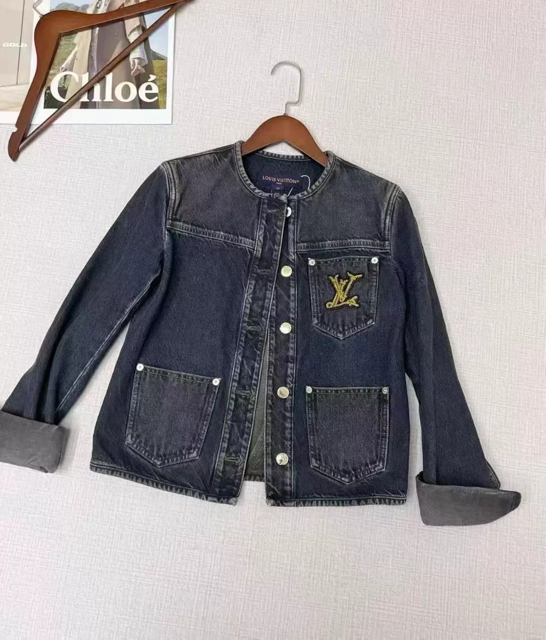 Louis Vuitton LV Nautical Gold Logo Denim Jacket 34 Size XS / US 0-2 / IT 36-38 - 2 Thumbnail