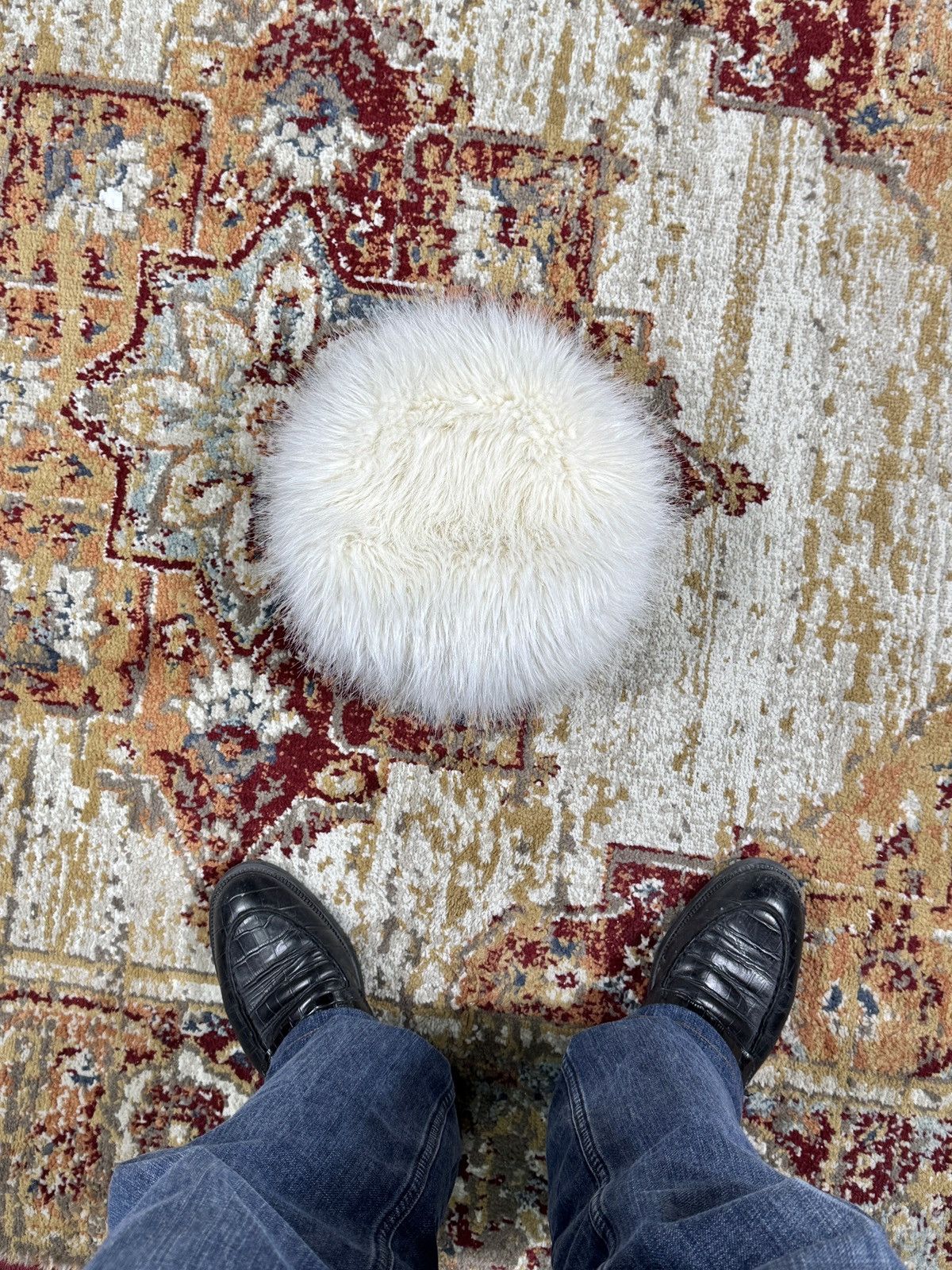 If Six Was Nine × Le Grande Bleu (L.G.B.) × Vintage ᶠᵃⁿᶜʸᵍᵘʸ Vintage Faux Fur Ushanka 90s Beanie Hat Cap Mohair Size ONE SIZE - 1 Thumbnail