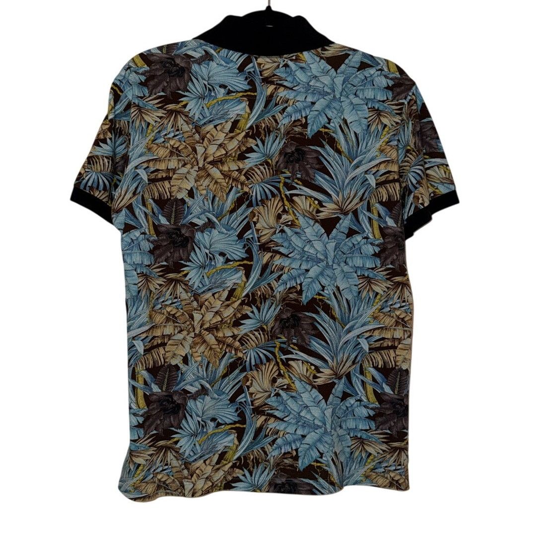 Salvatore Ferragamo Salvatore Ferragamo Cotton Floral Polo T-shirt in Blue Size US M / EU 48-50 / 2 - 2 Thumbnail