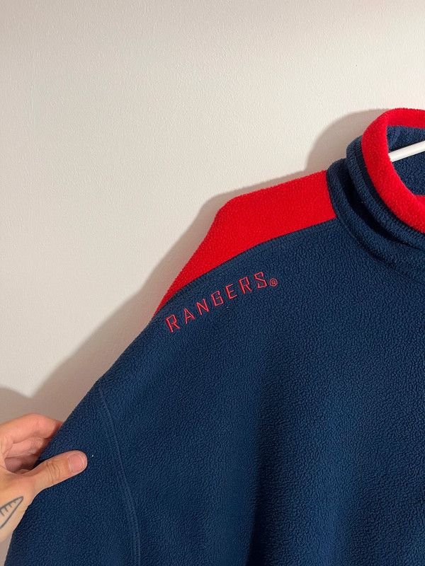 Majestic × NHL × Vintage Polar Half Zip Majestic New York Rangers NHL Size US XL / EU 56 / 4 - 2 Thumbnail