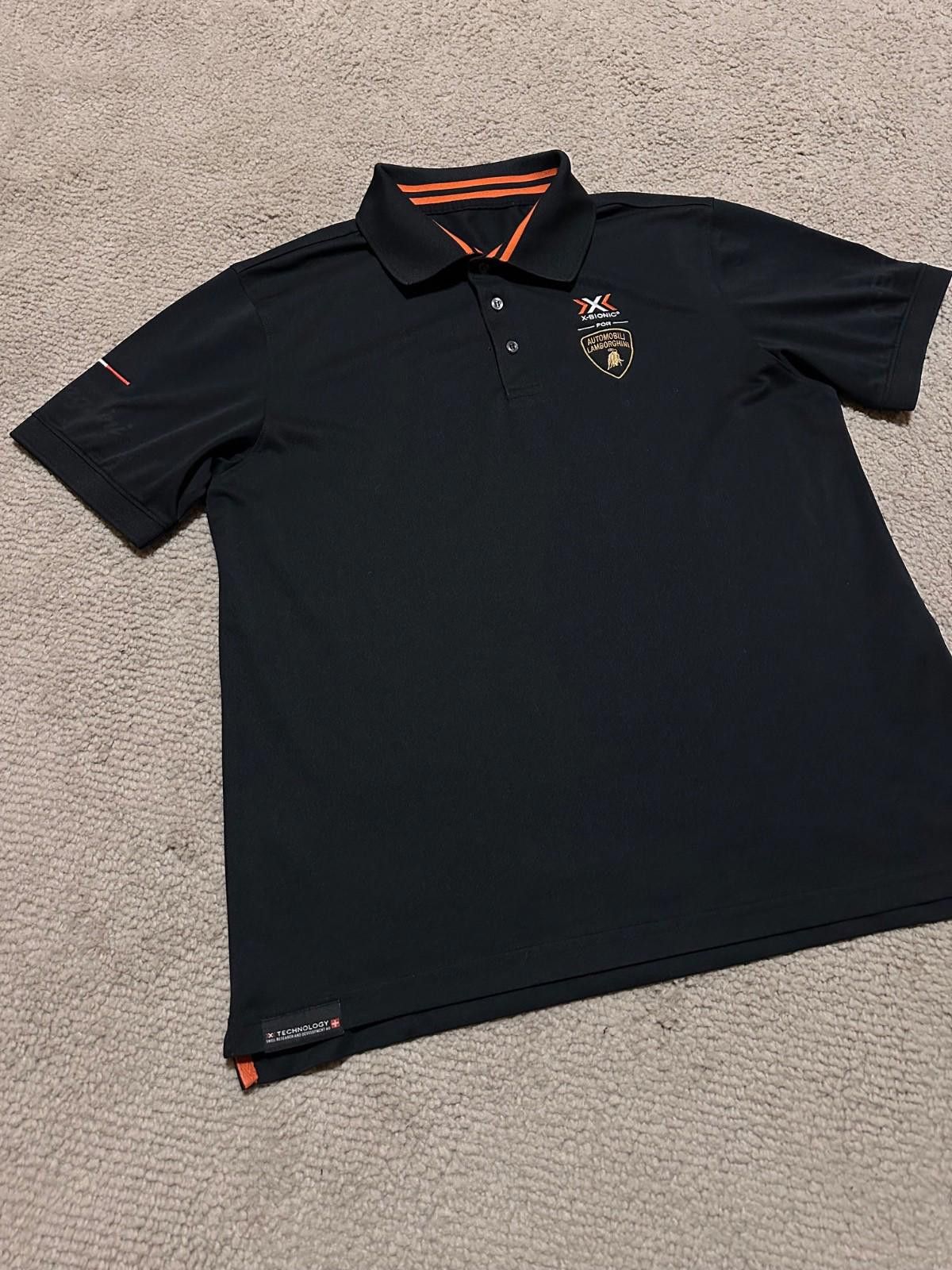Lamborghini X-Bionic For Automobili Lamborghini Black Polo T-Shirt Sz L Size US L / EU 52-54 / 3 - 2 Thumbnail