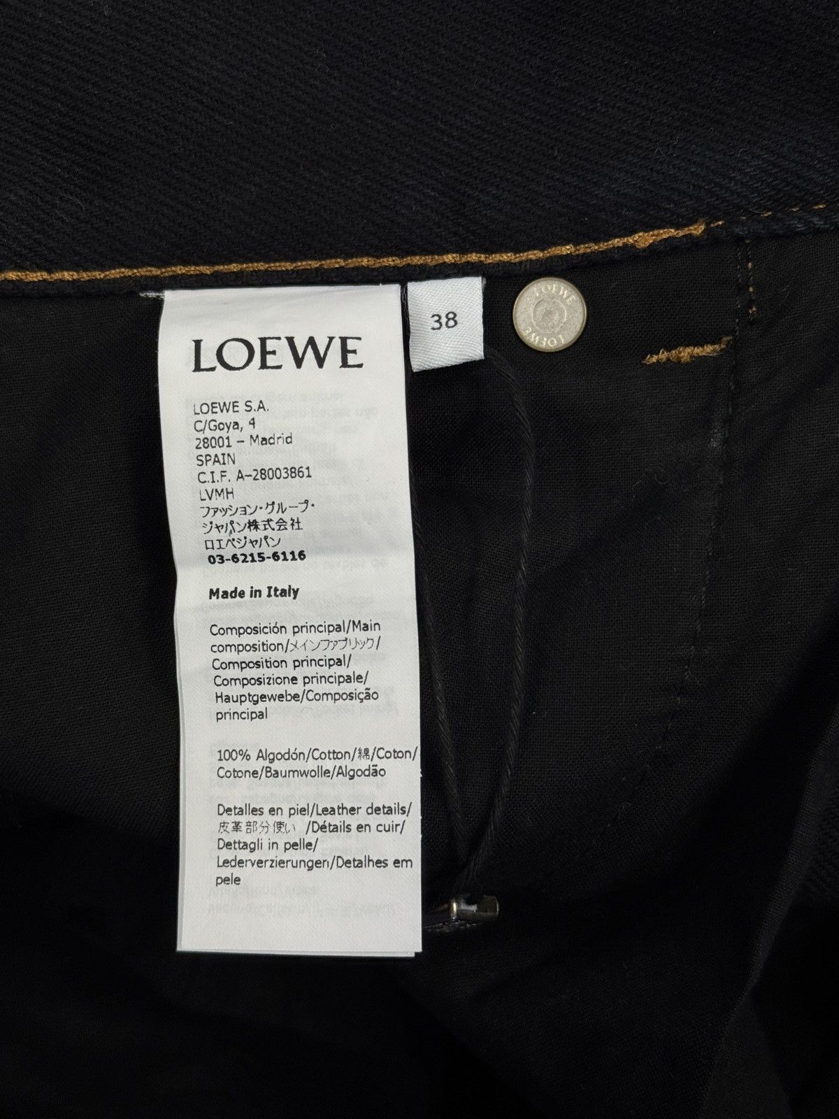 Loewe LEATHER POCKET DENIM JEANS Size US 30 / EU 46 - 8 Thumbnail