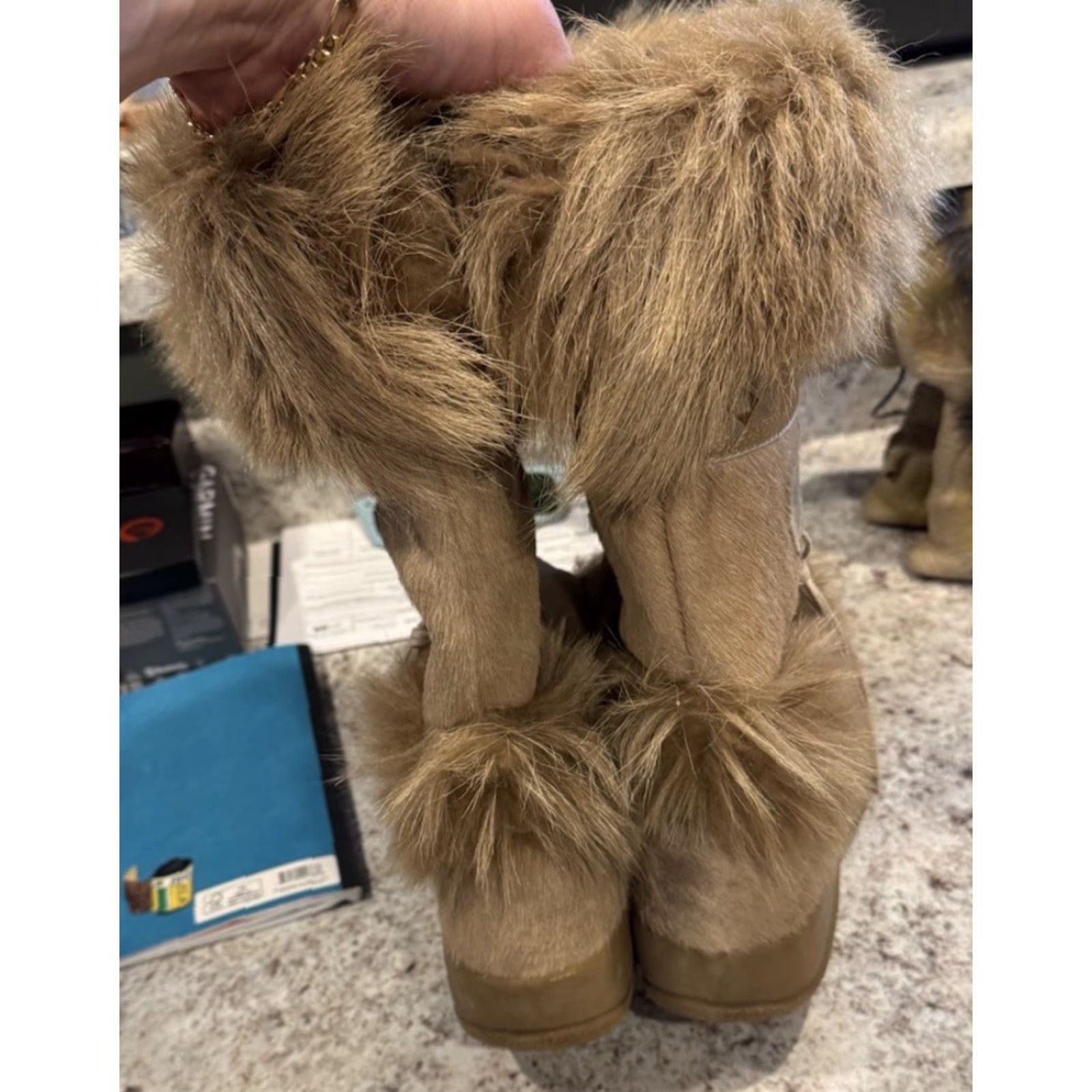 Vintage Tecnica Women’s Fur Apres Ski Winter Snow Boots Pull On Size 8 Tan Light Tan Boots Womens Winter Ski Footwear 39.5 EU Size US 6 / IT 36 - 4 Thumbnail