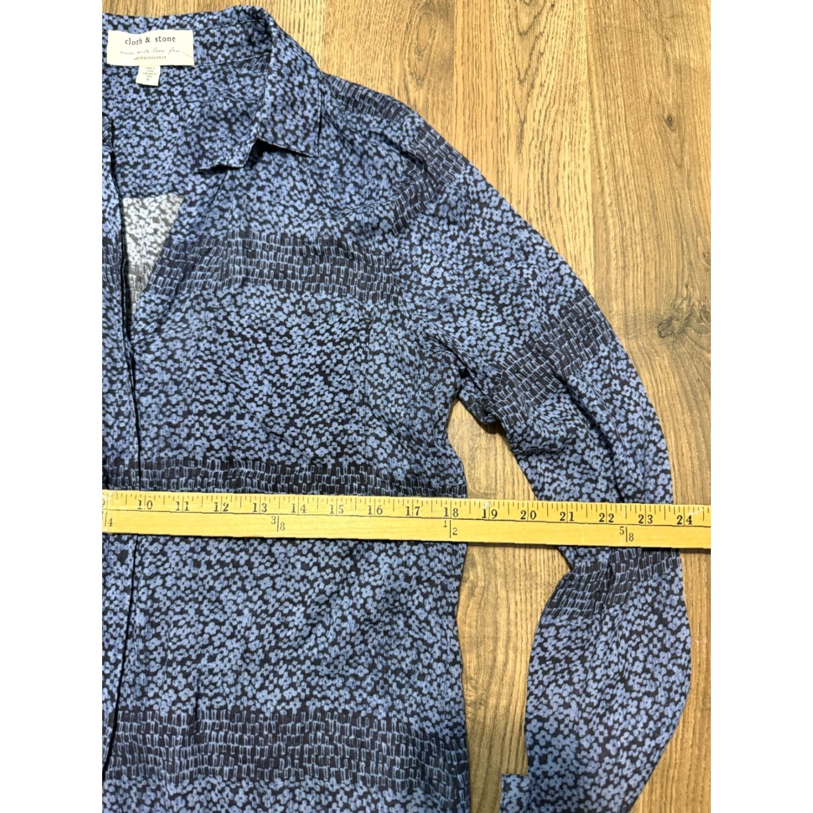 CLOT Cloth & Stone Blouse Women's Size Small Blue Long Sleeve Button Up Shirt Size S / US 4 / IT 40 - 6 Thumbnail