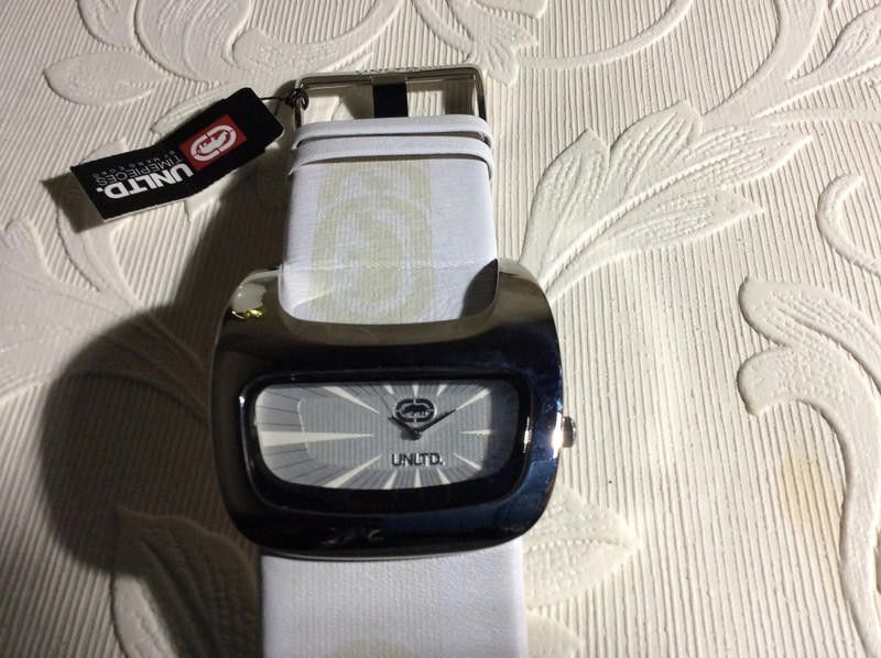 Marc Ecko Unlted white silver leather strap watch Size ONE SIZE - 12 Thumbnail