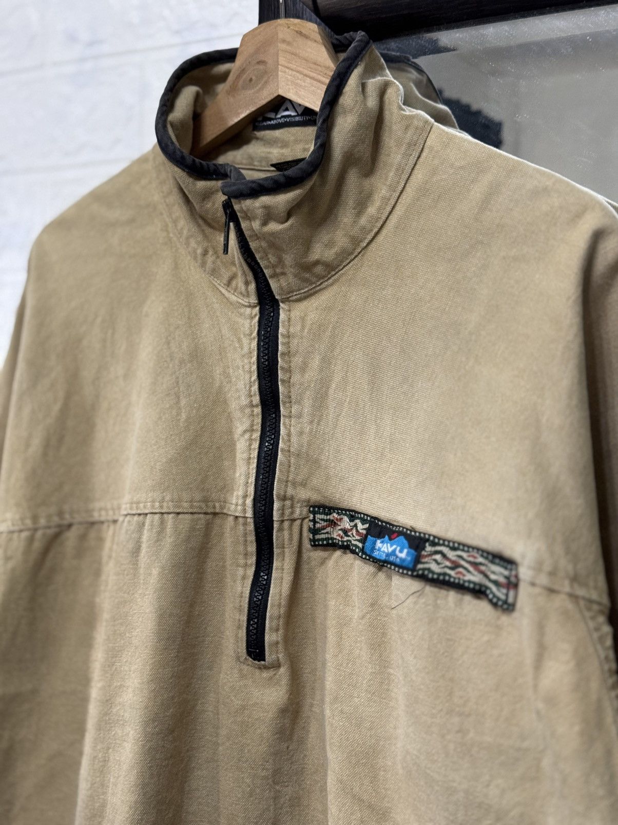 KAVU Vintage 90s Kavu halfzipper duck canvas throwshirt Jacket Size US XL / EU 56 / 4 - 3 Thumbnail