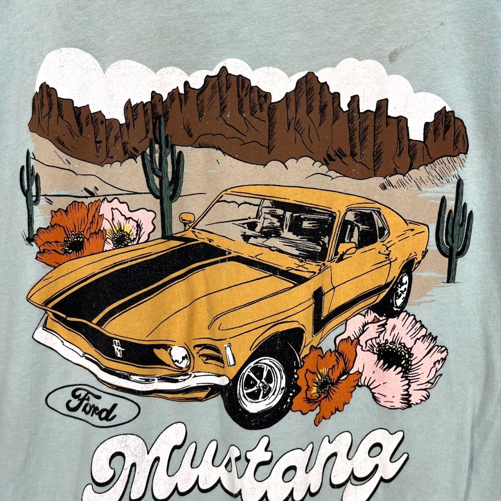 Ford Ford T-Shirt Women 2XL Blue Mustang Car Short Sleeve Round Neck Shirt Women 2XL Blue Mustang Car Size XXL / US 16-18 / IT 52-54 - 5 Thumbnail