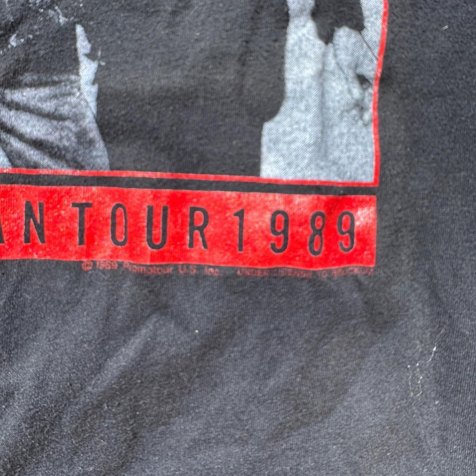 Vintage Vtg Rolling Stones North American Tour 1989 T-Shirt Size XL Size US XL / EU 56 / 4 - 5 Thumbnail