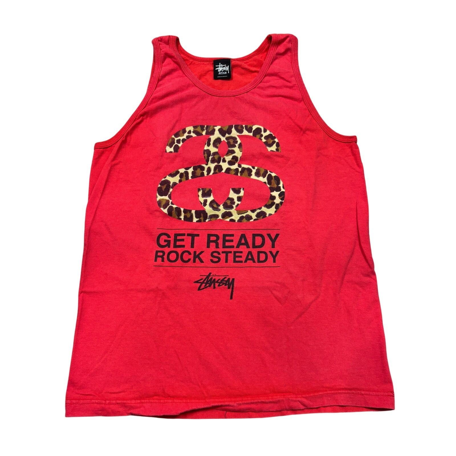 Stussy × Vintage Vintage Y2K Stussy Get Ready Rock Steady Cheetah Tank Mens M Size US M / EU 48-50 / 2 - 1 Thumbnail