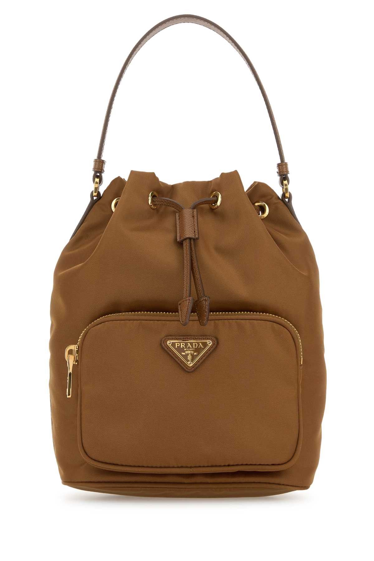 Prada Caramel Re-Nylon Duet Bucket Bag Size ONE SIZE - 1 Thumbnail