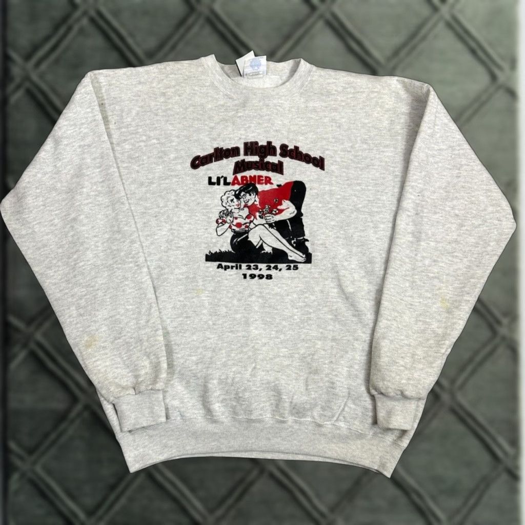 Vintage VINTAGE Russell Sweatshirt XL Gray 90s Minnesota Crewneck Long Sleeve Pullover Men Regular Fleece United States 90s Theme Size US XL / EU 56 / 4 - 1 Thumbnail