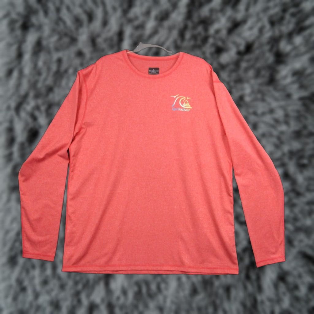 Quiksilver Quiksilver Shirt Mens 2XL Red Long Sleeve Surf Logo Performance Athletic Top Size US XXL / EU 58 / 5 - 1 Thumbnail