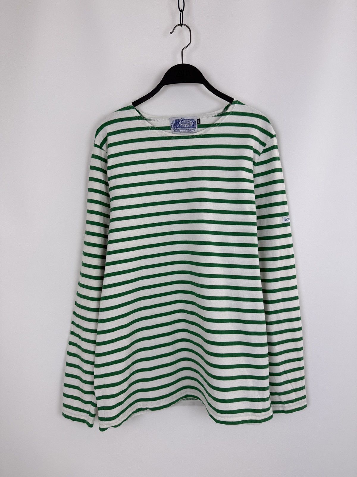 Other Breton Shirt Co. Sailor White Green Stripe Long Sleeve Size US XXL / EU 58 / 5 - 1 Thumbnail