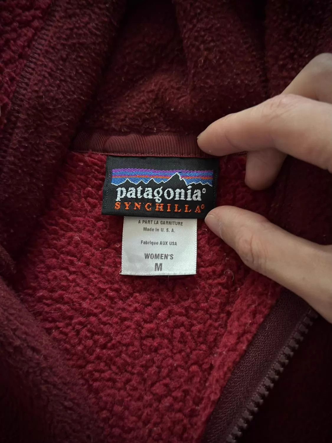 Patagonia Patagonia Vintage Burgundy Fleece Jacket Unisex Size M / US 6-8 / IT 42-44 - 3 Thumbnail