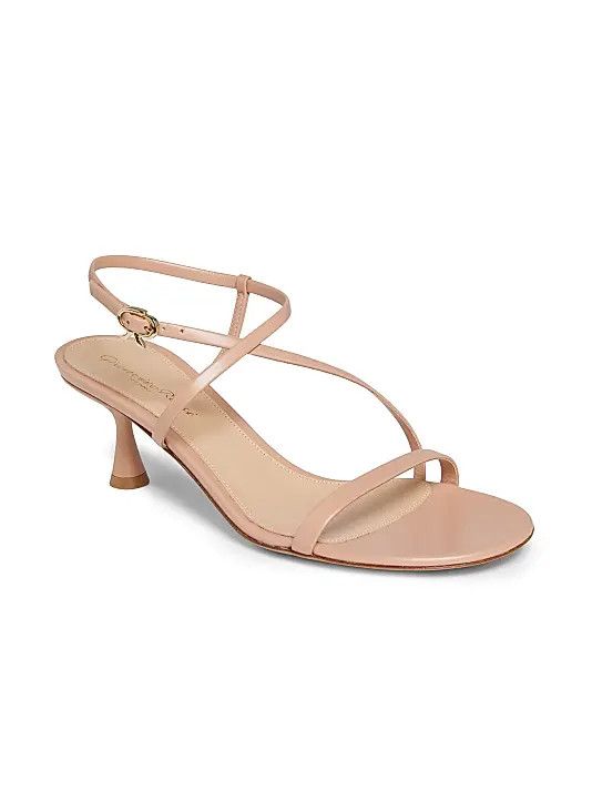 Gianvito Rossi os11x0126 Vitello Glove 55M Sandals in Peach Size US 6 / IT 36 - 2 Thumbnail