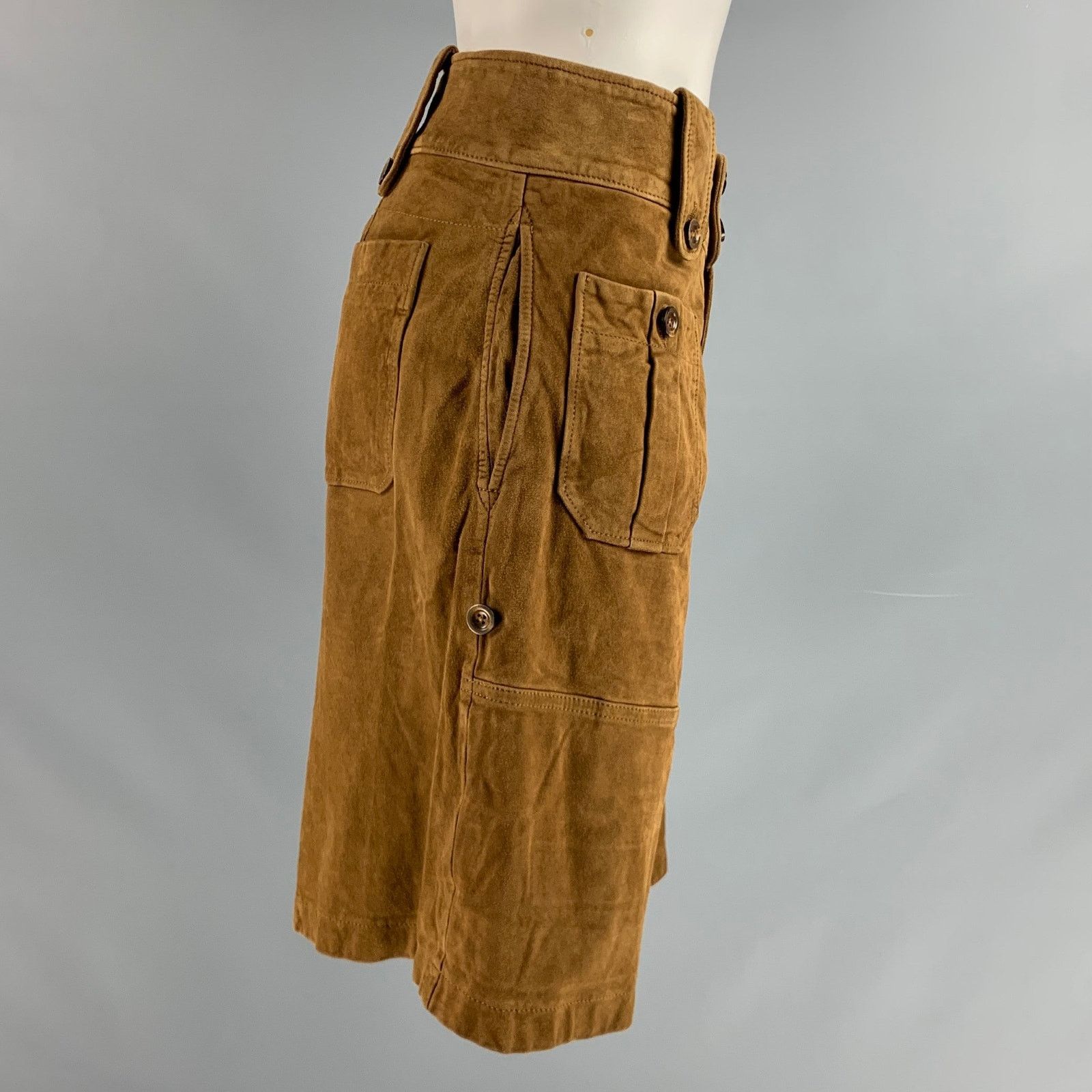 Polo Ralph Lauren POLO by RALPH LAUREN Size 6 Brown Suede Cargo Shorts Size 28" / US 6 / IT 42 - 2 Thumbnail