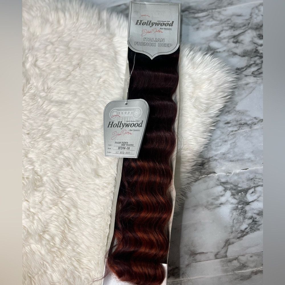 Other Italian French Deep Wave Hair - Burgundy And Red Balayage i Size ONE SIZE - 1 Thumbnail
