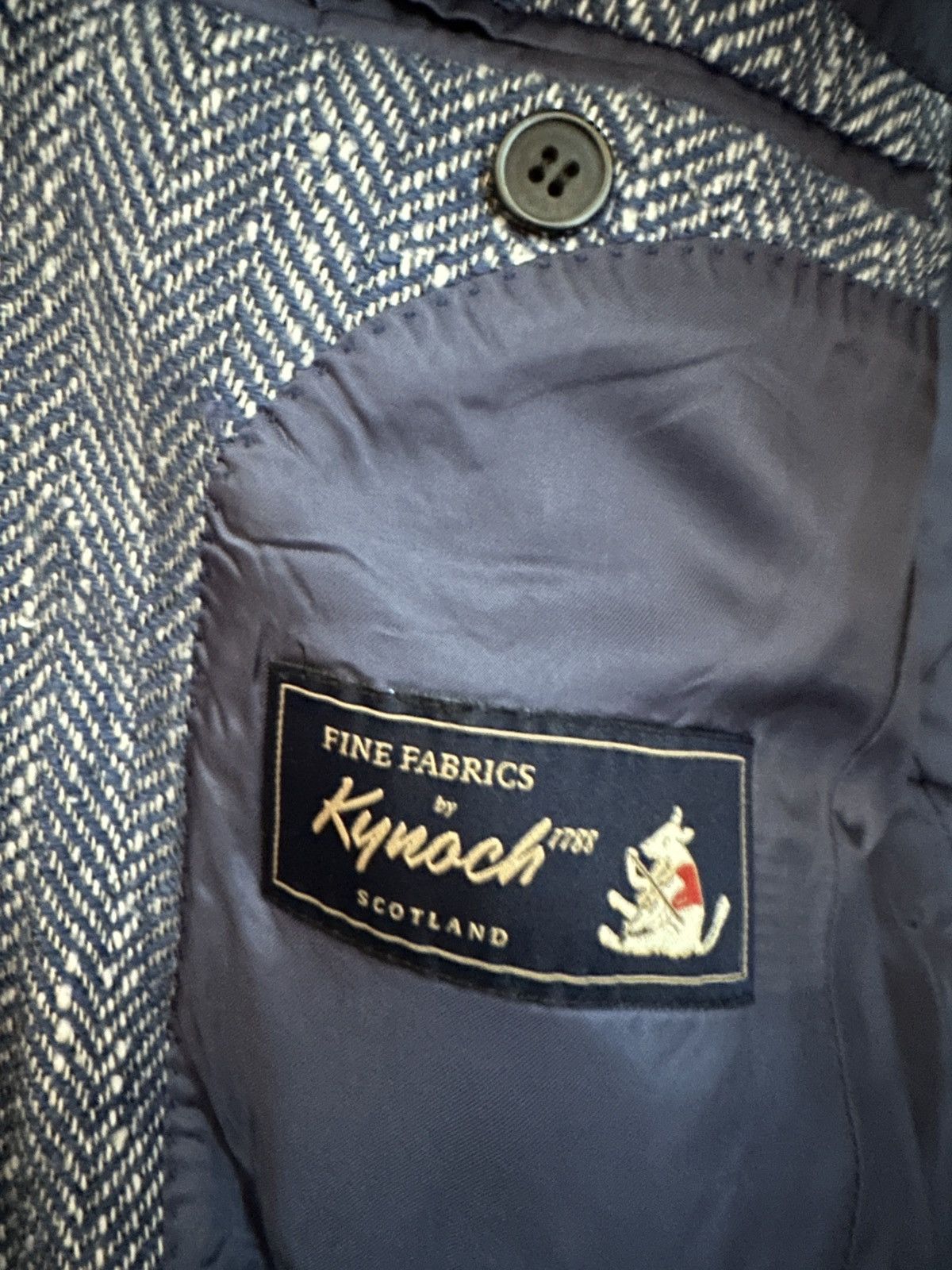 Suitsupply SUITSUPPLY Vicenza Herringbone Blue Overcoat 38R Size US M / EU 48-50 / 2 - 3 Thumbnail