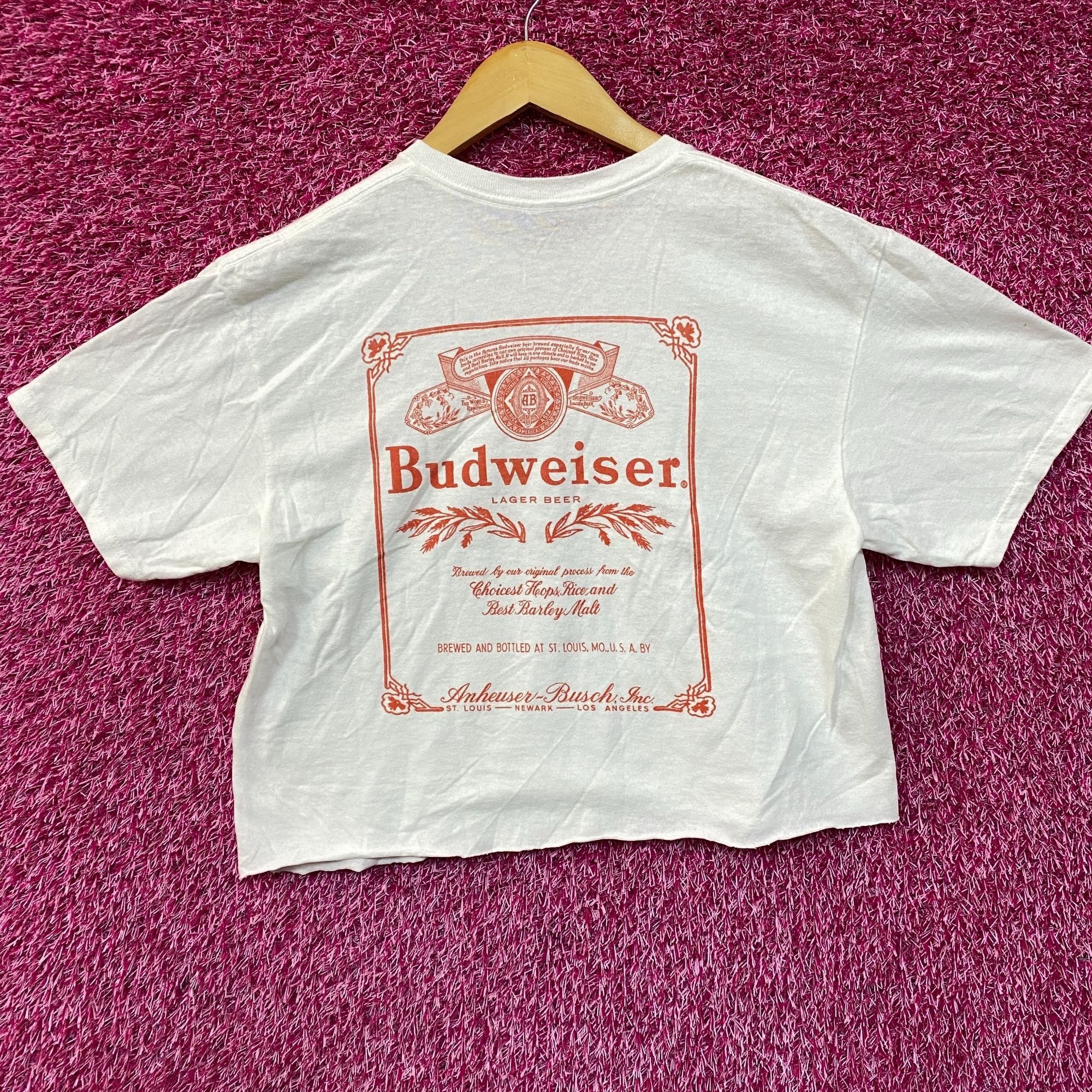 Junk Food World Renowned Budweiser King Of Beers Crop Top Promo T-Shir Size S / US 4 / IT 40 - 1 Thumbnail