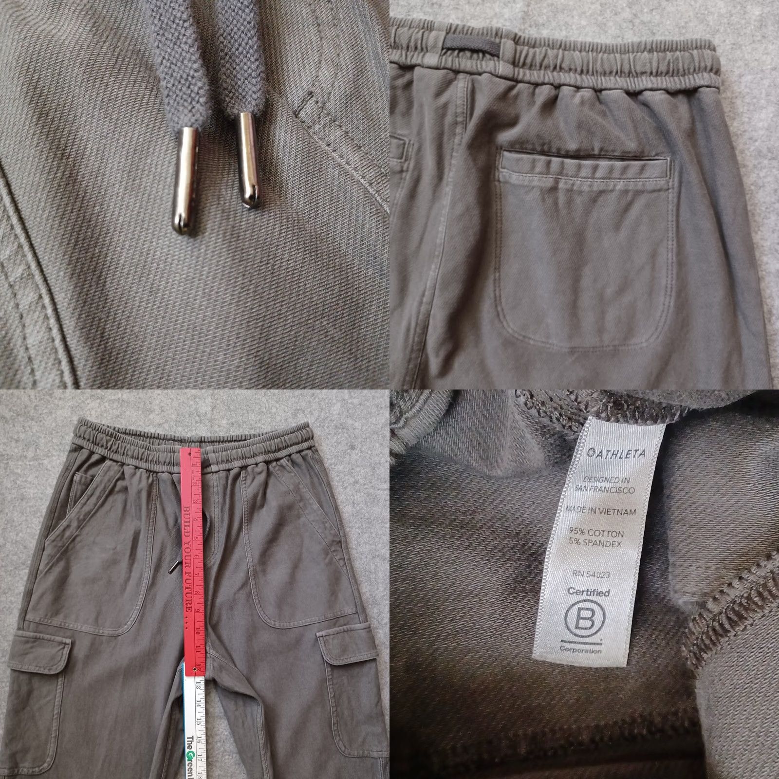 Athleta Athleta Farallon Cargo Crop Pants Womens 6 Olive Green Drawstring Pockets Cropped Activewear Size 28" / US 6 / IT 42 - 8 Thumbnail