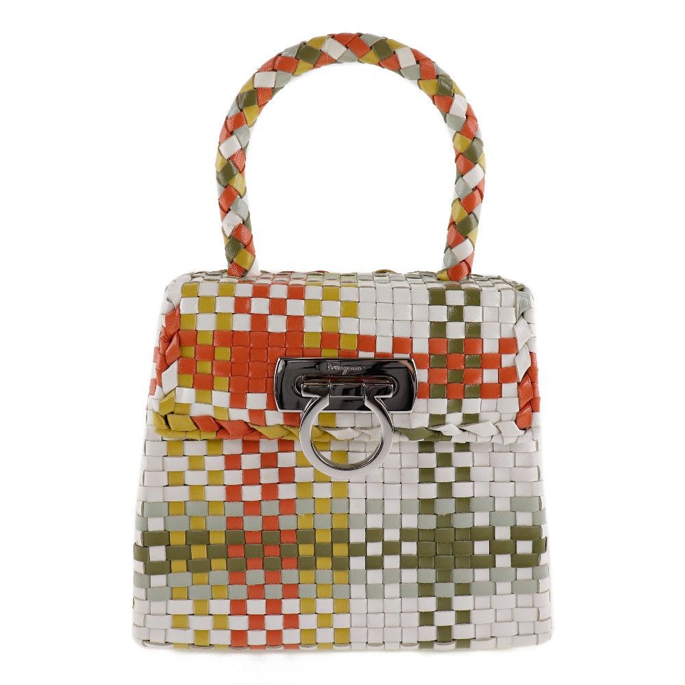 Salvatore Ferragamo Salvatore Ferragamo Salvatore Ferragamo Gancini Leather Handbag Leather Handbag DO217228 DUTY FREE for USA Size ONE SIZE - 1 Thumbnail