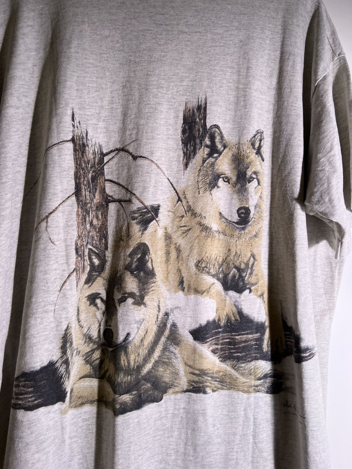 Vintage 90’s 2000’s Y2K VTG Vintage Wolves Wolf Alaska Retro T Shirt Size US XL / EU 56 / 4 - 9 Thumbnail