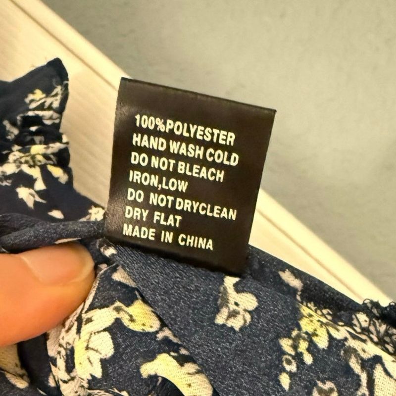 Other POL Blue Floral Collared Blouse Size S / US 4 / IT 40 - 6 Thumbnail