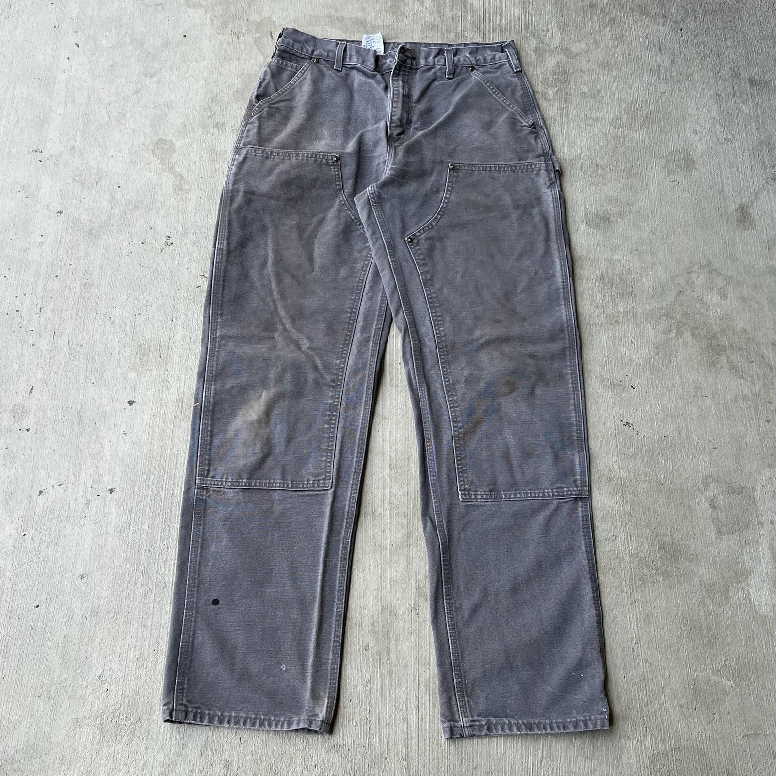 Carhartt × Vintage Carhartt gray double knee work wear carpenter pants Size US 31 - 1 Thumbnail