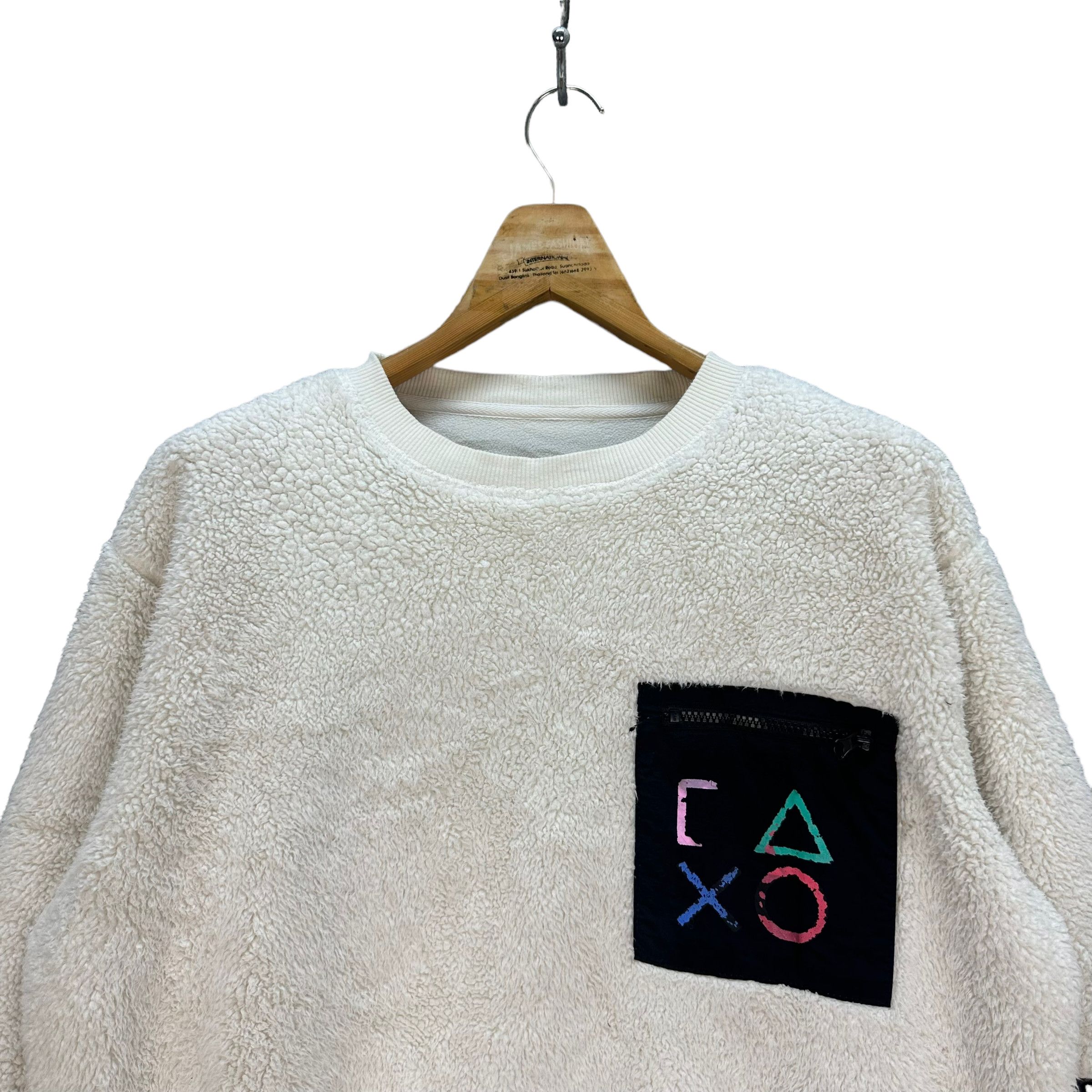 Japanese Brand PLAYSTATION SINGLE POCKET FLEECE SWEATSHIRT #7809-177 Size US XL / EU 56 / 4 - 2 Thumbnail
