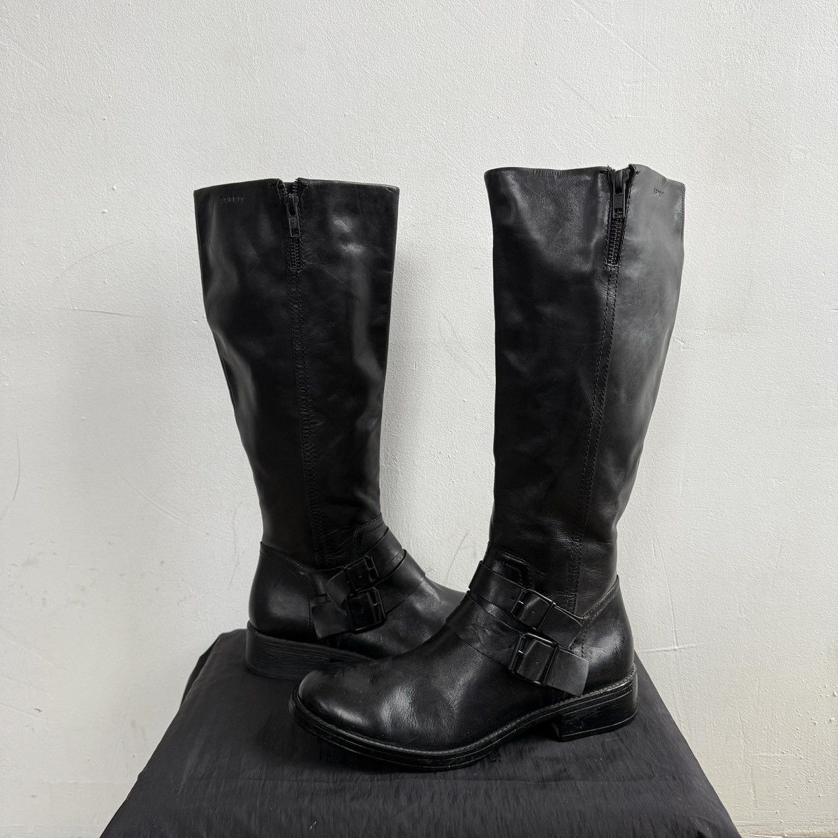 Esprit Vintage Esprit Leather Black Knee High Boots Size US 8.5 / IT 38.5 - 5 Thumbnail