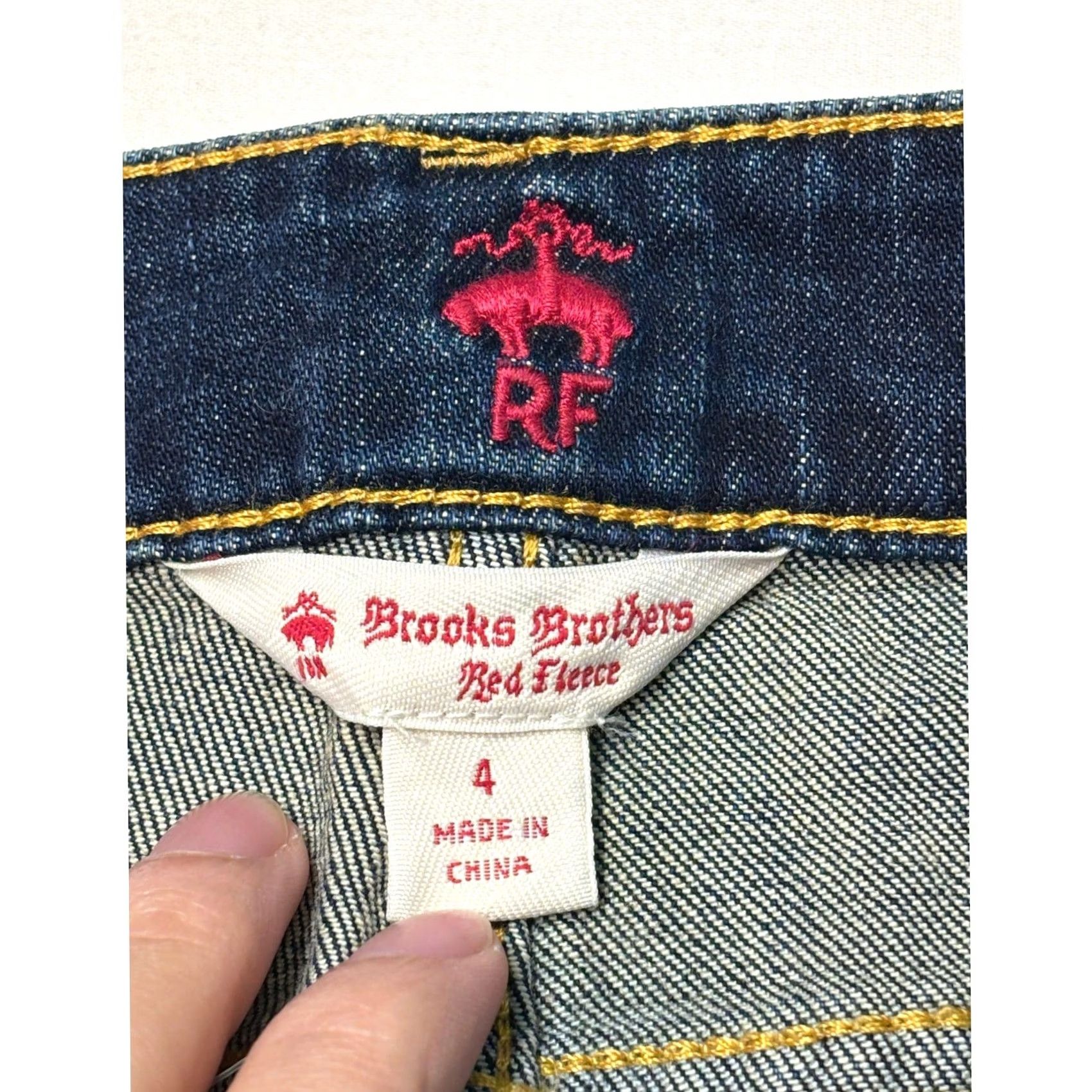 Brooks Brothers NWT Brooks Brothers Red Fleece Jeans Dark Indigo Womens 4 W30 L32 Straight Leg 5-Pocket Denim Stretch Pocket Logo Size 27" / US 4 / IT 40 - 5 Thumbnail