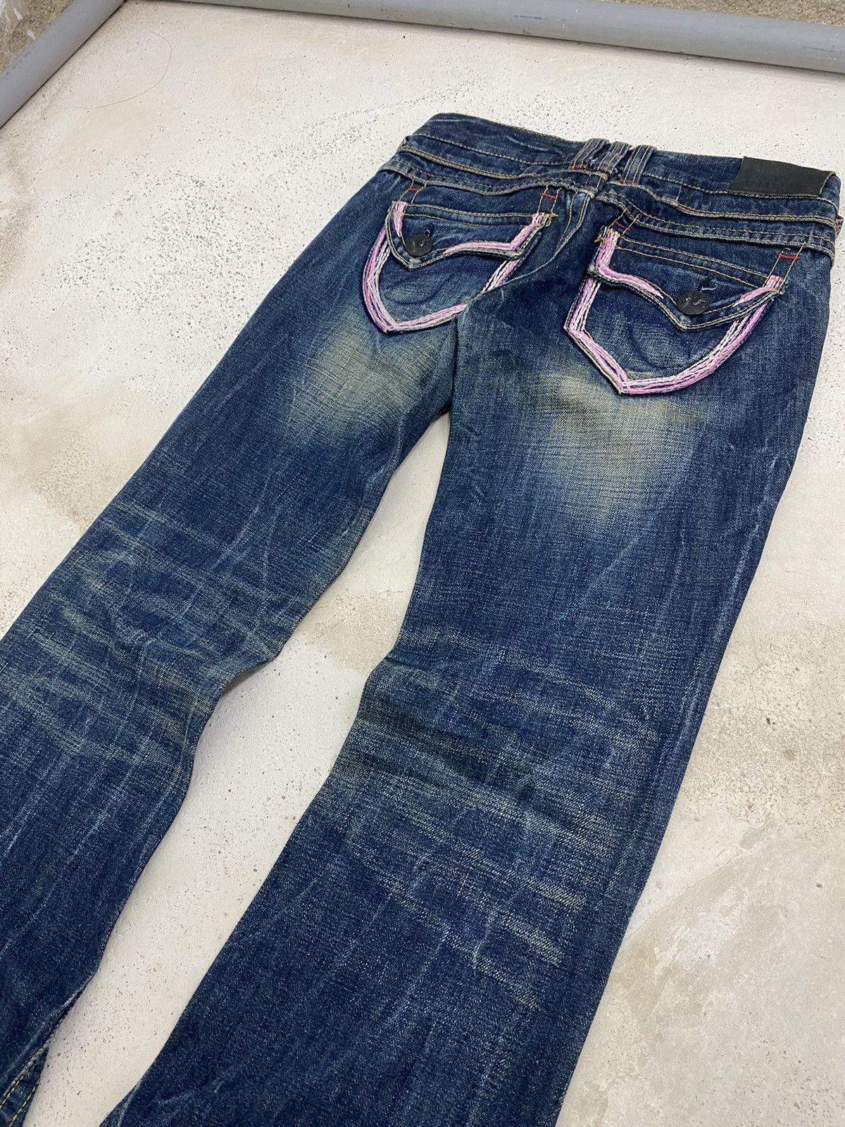 If Six Was Nine × Japanese Brand × Le Grande Bleu (L.G.B.) Flare Studio RP Unisex Jean Japan Mud Washed Low Rise Size US 28 / EU 44 - 16 Thumbnail