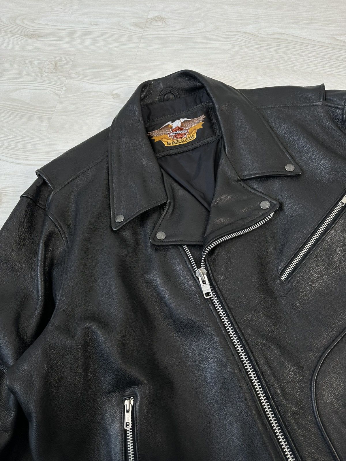 Genuine Leather × Harley Davidson Vintage Harley Davidson Oversized Leather Jacket Size US XL / EU 56 / 4 - 13 Thumbnail