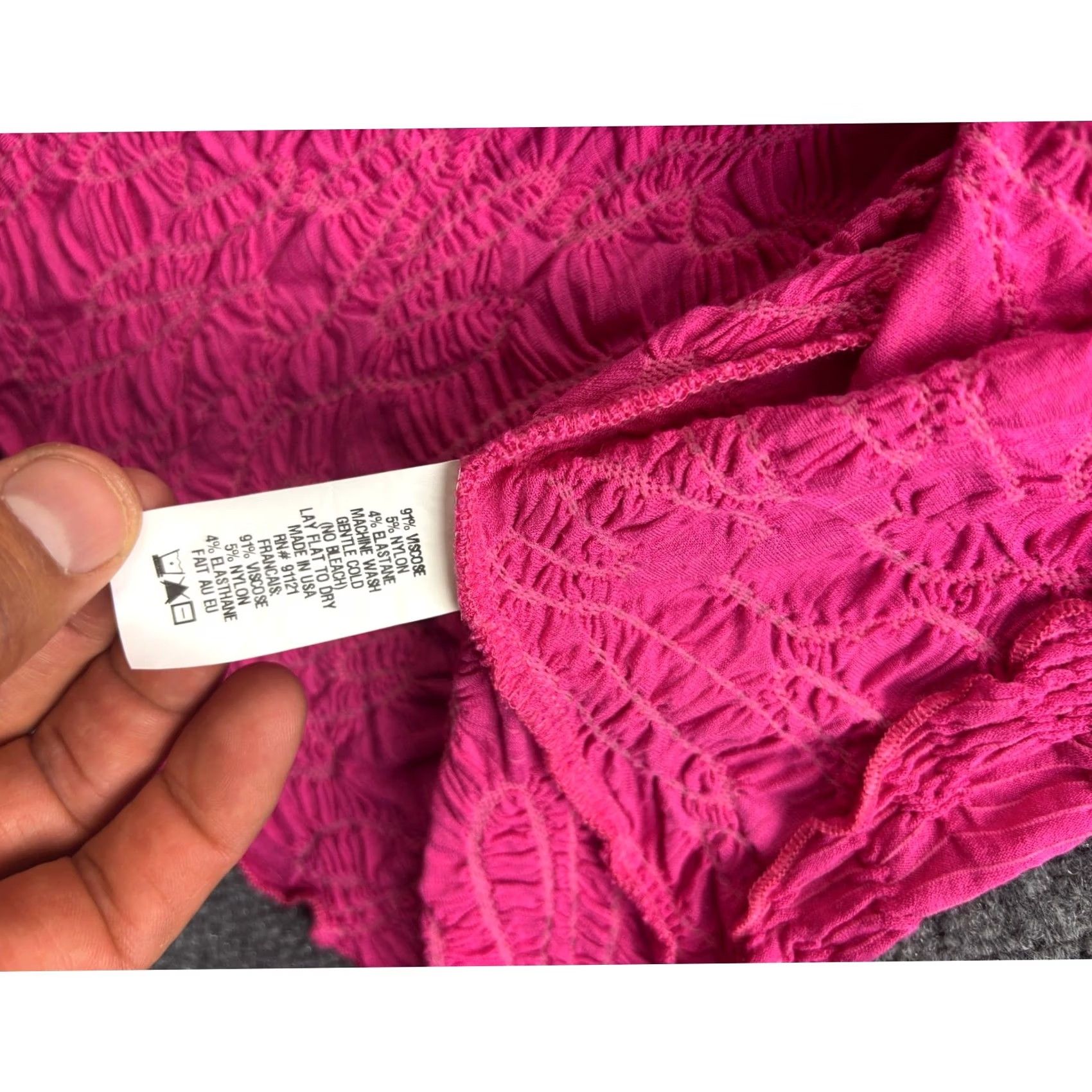 Vintage Sno Skins Tank Top Womens S Pink Crinkle Textured Sleeveless V-Neck 62220 Size S / US 4 / IT 40 - 5 Thumbnail
