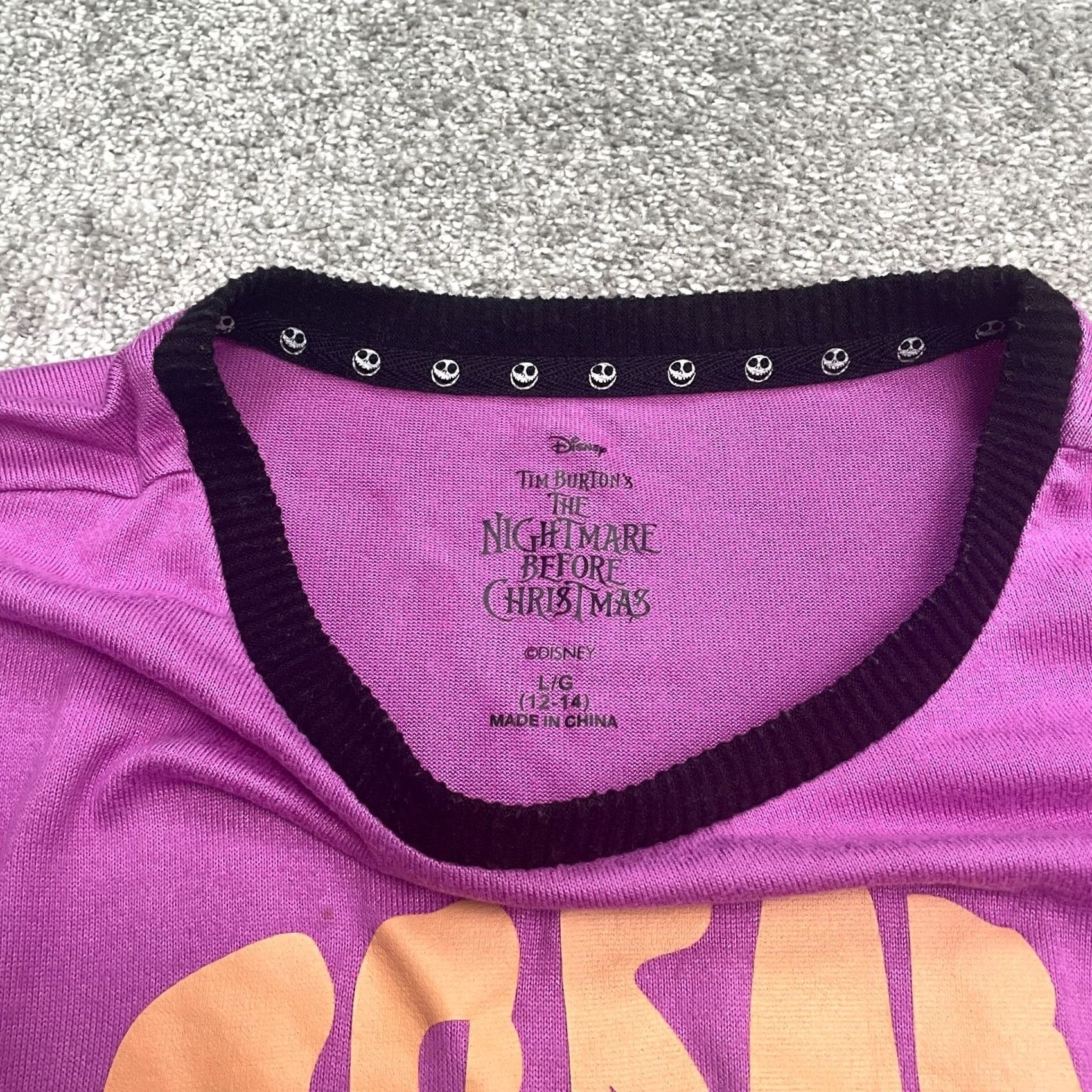 Disney Disney The Nightmare Before Christmas Sleepwear Dress Womens L Pink Crew Neck Knit Polyester Spandex Graphic Print Logo Halloween Christmas Movie Size L / US 10 / IT 46 - 6 Thumbnail