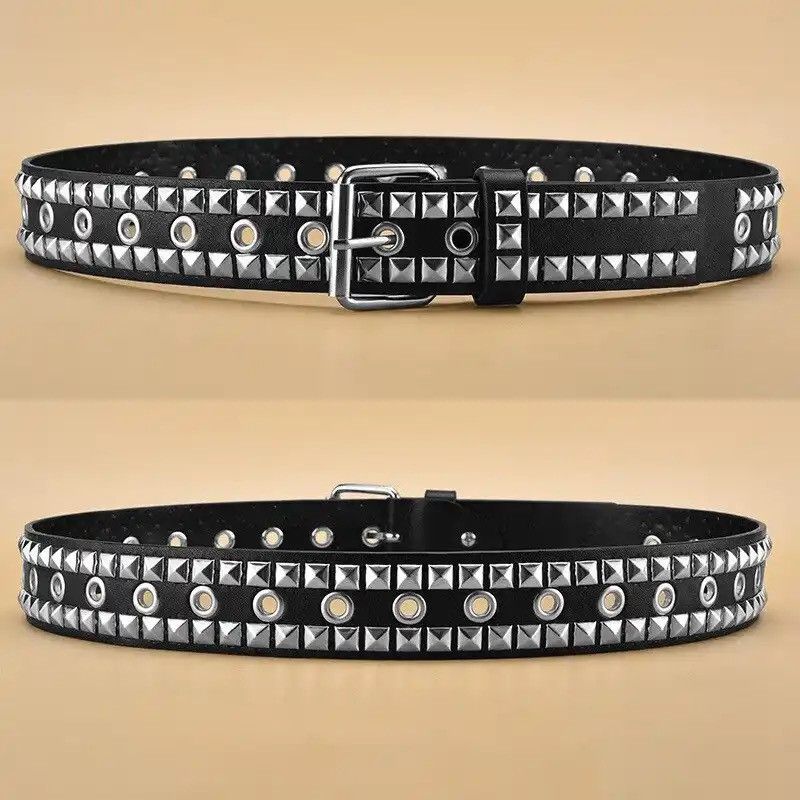 Other Belt Metal Pyramid Belt Men And Women Punk Size ONE SIZE - 3 Thumbnail