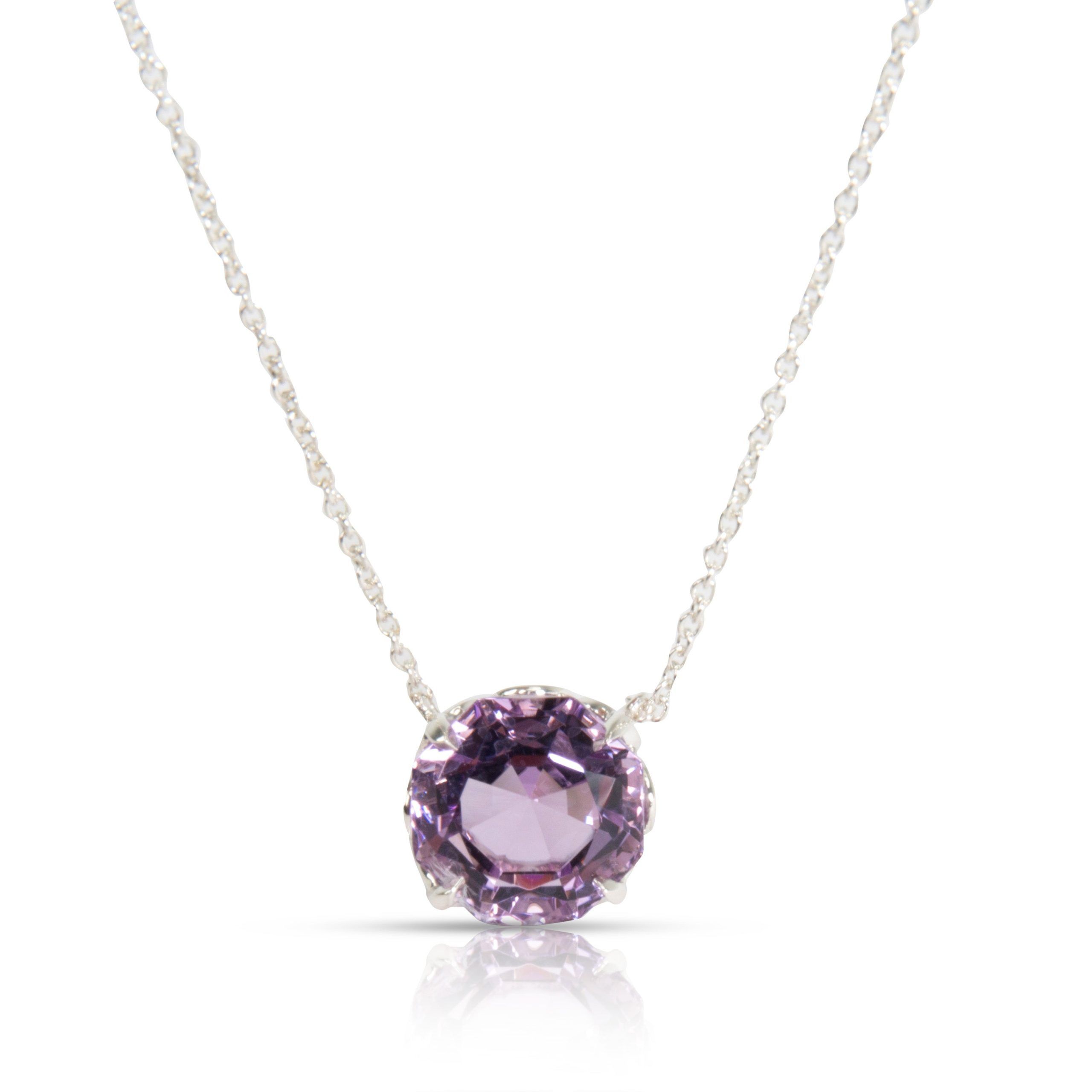 image of Tiffany Co Tiffany & Co. Sparkler Amethyst Pendant In Sterling Silver, Women's