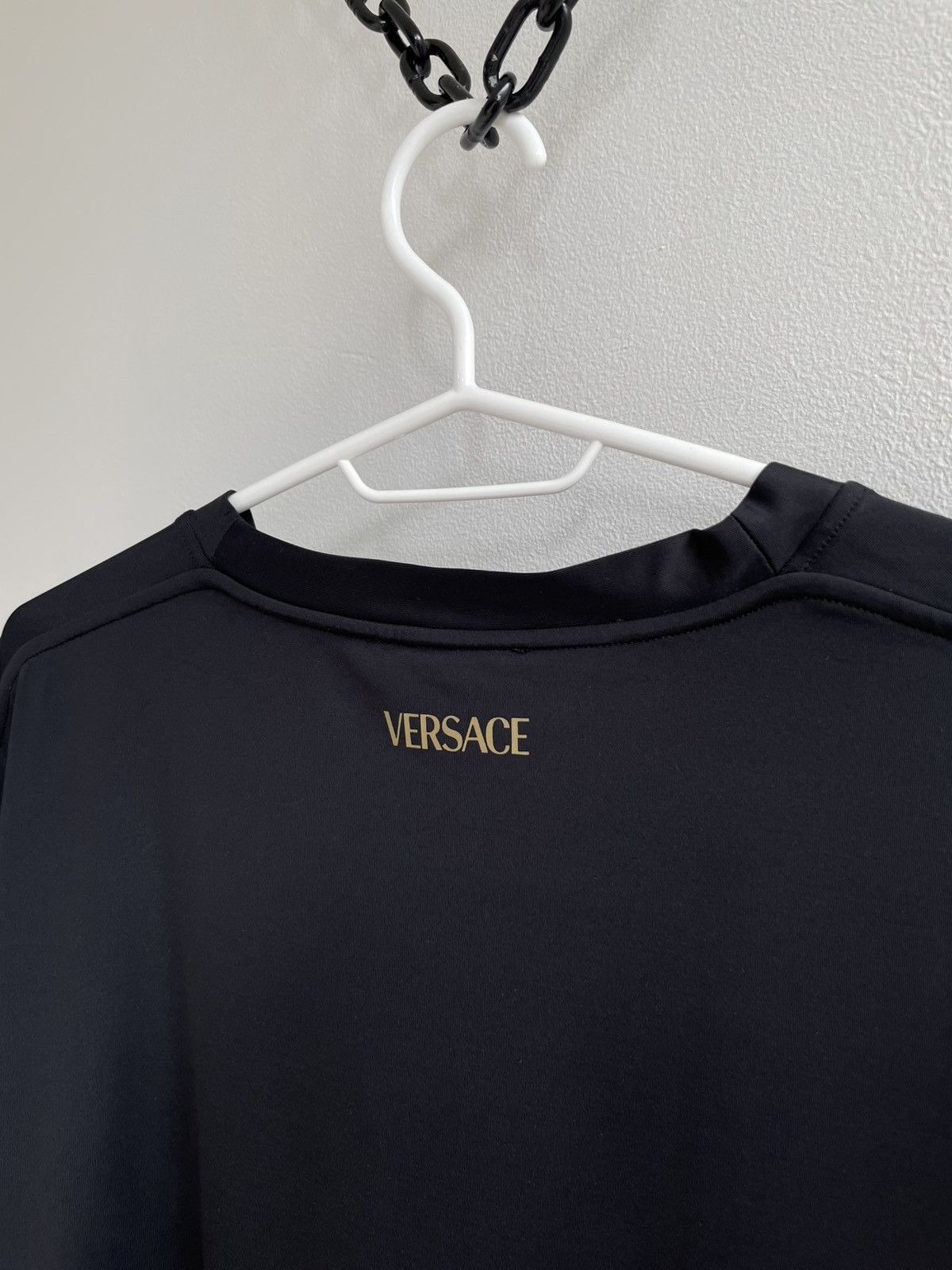 Versace RARE Versace Greca-trim T shirt Tee Black Size US M / EU 48-50 / 2 - 12 Thumbnail