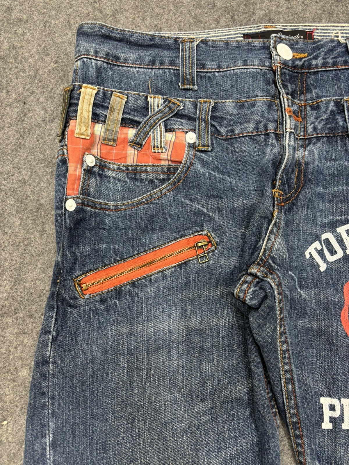 Japanese Brand 💥Double Waist💥Insane Dominate Twisted Leg Denim F653 Size US 32 / EU 48 - 4 Thumbnail