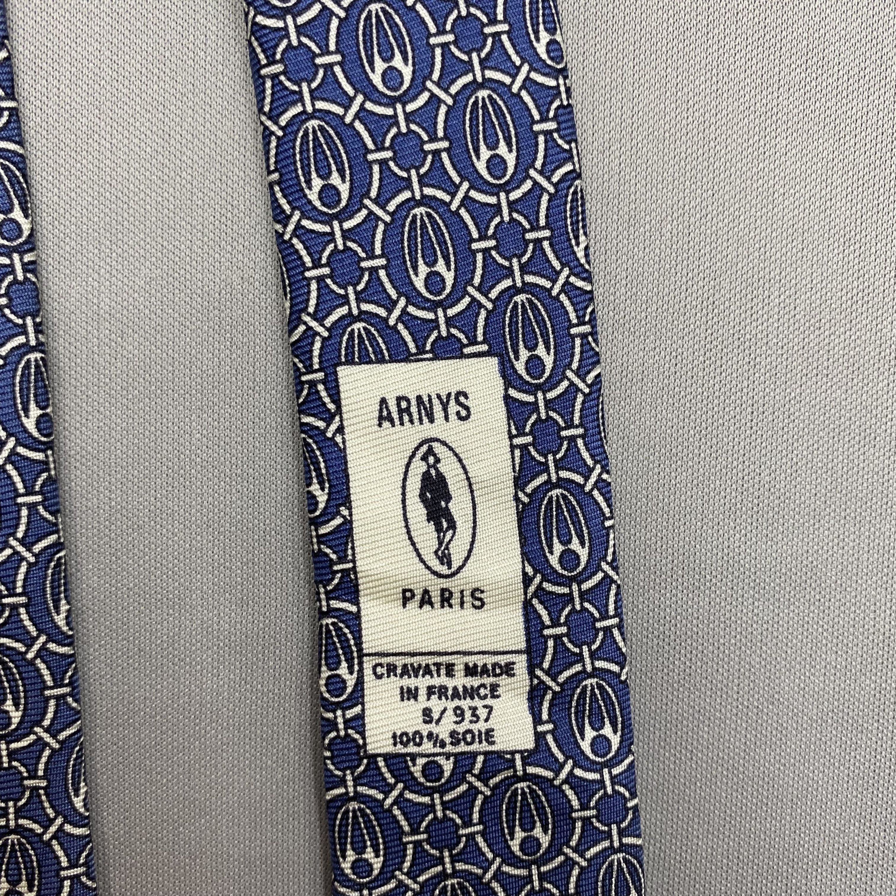Japanese Brand Vintage Arnys SILK Necktie Cravate Pure Silk Neck Tie Size ONE SIZE - 6 Thumbnail