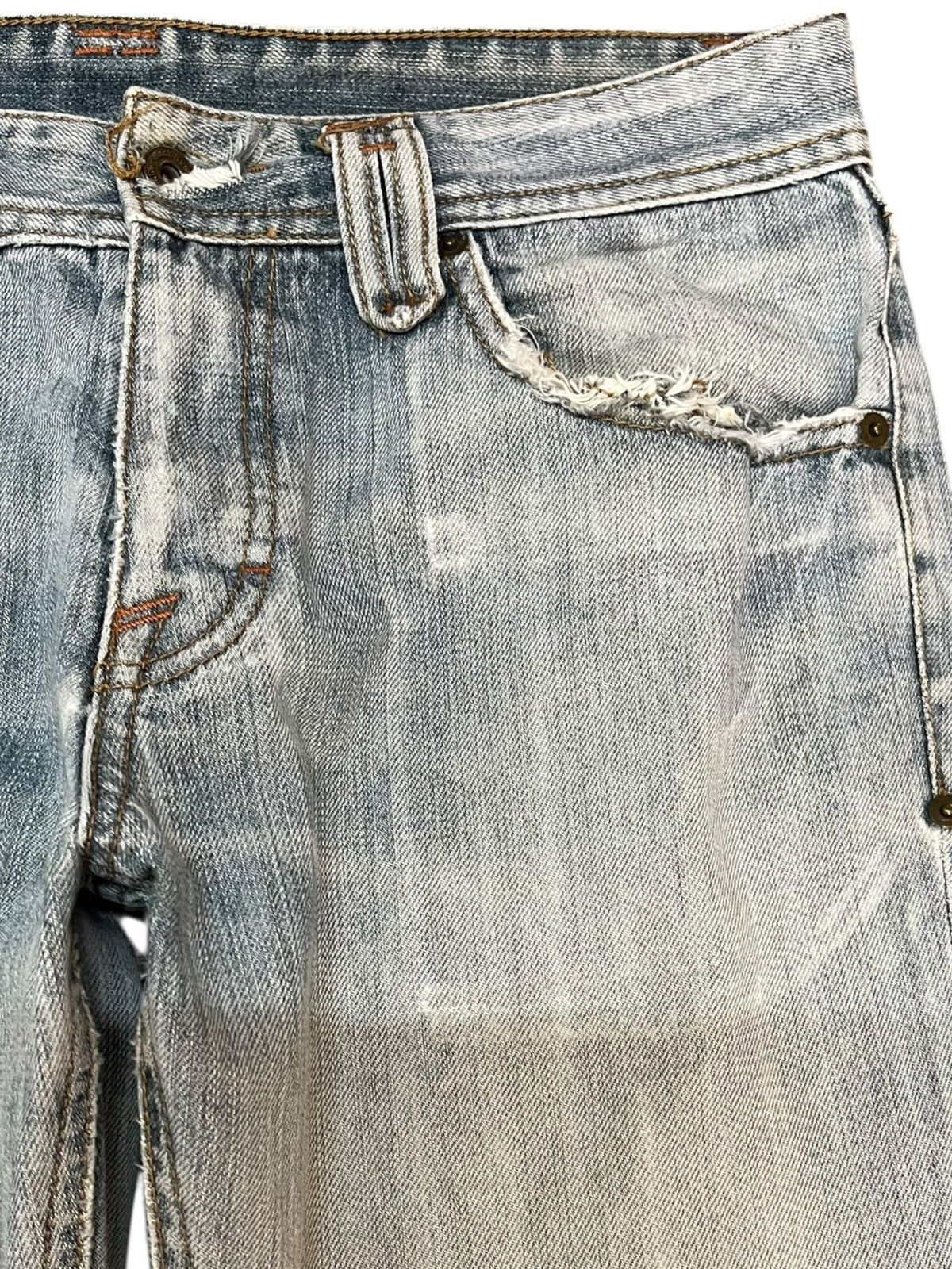 Japanese Brand Vintage Japanese Brand Flare Faded Grunge Denim Size US 31 - 4 Thumbnail