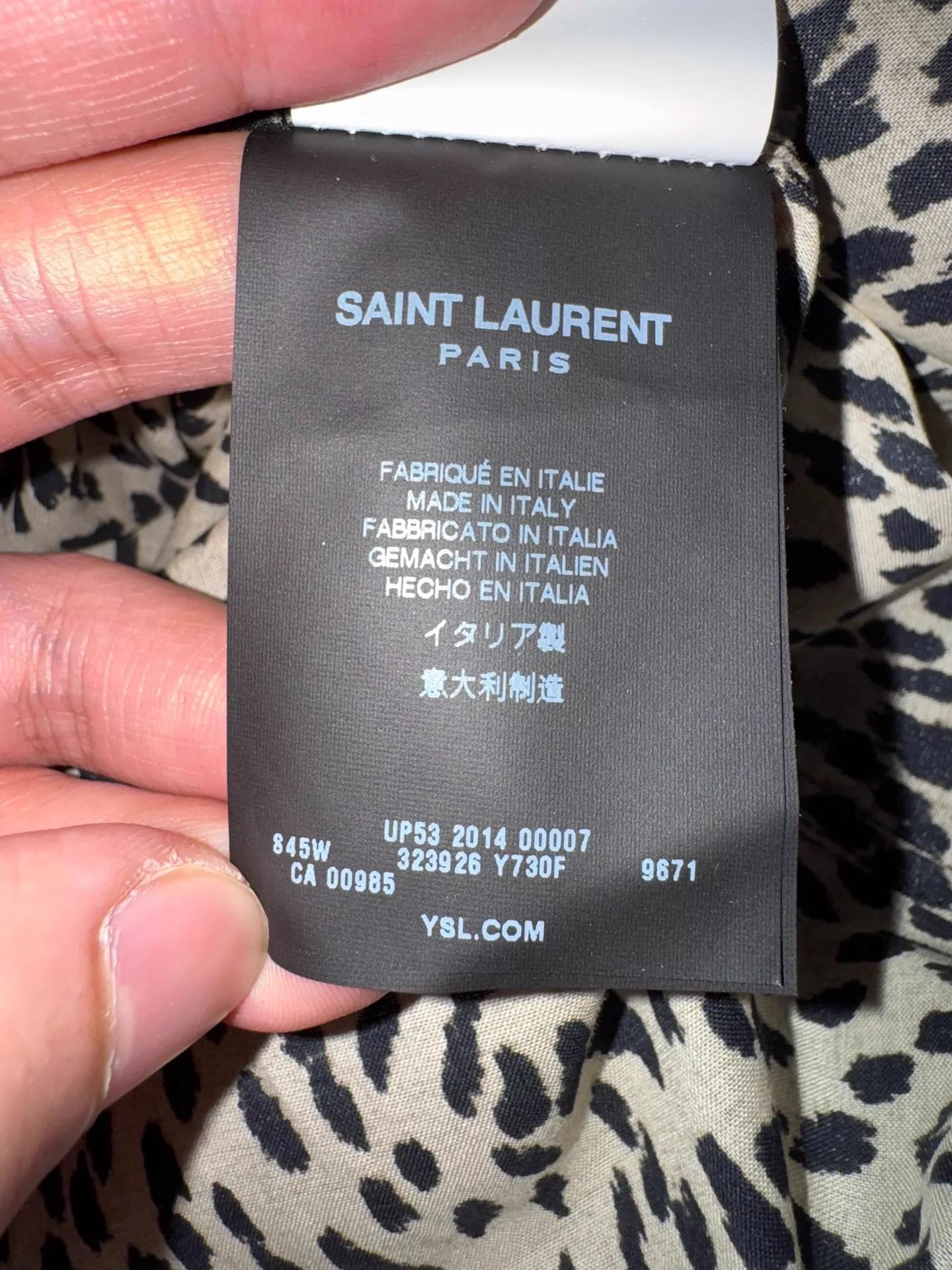 Saint Laurent Paris SAINT LAURENT Hedi Rare Leopard Gem Button Shirt 37 Size US XS / EU 42 / 0 - 5 Thumbnail