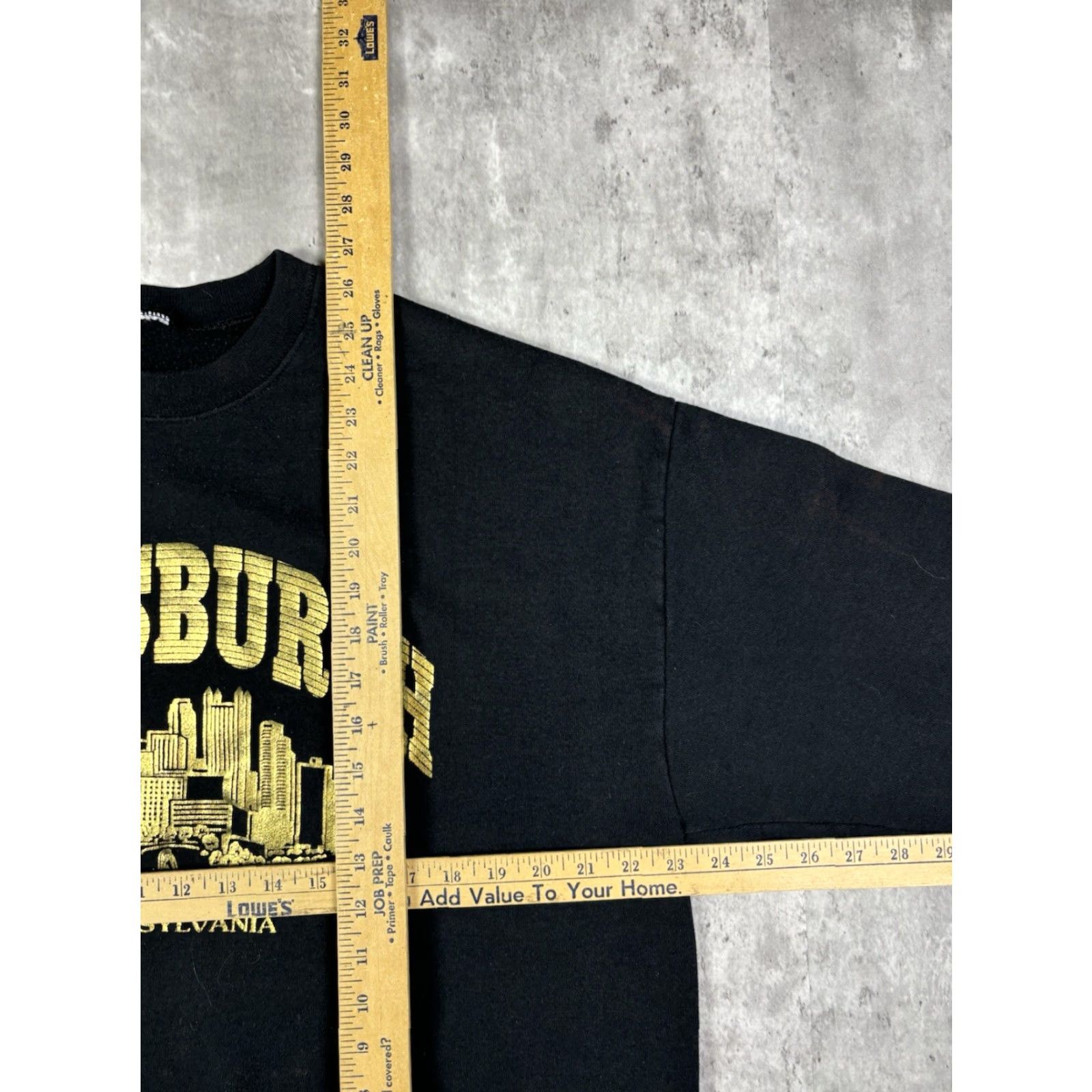Fruit Of The Loom VINTAGE Pittsburgh Pa Sweatshirt Graphic Print M Black Cotton Fleece Logo 90s 80s City Men Pullover Bat…. Size US M / EU 48-50 / 2 - 5 Thumbnail
